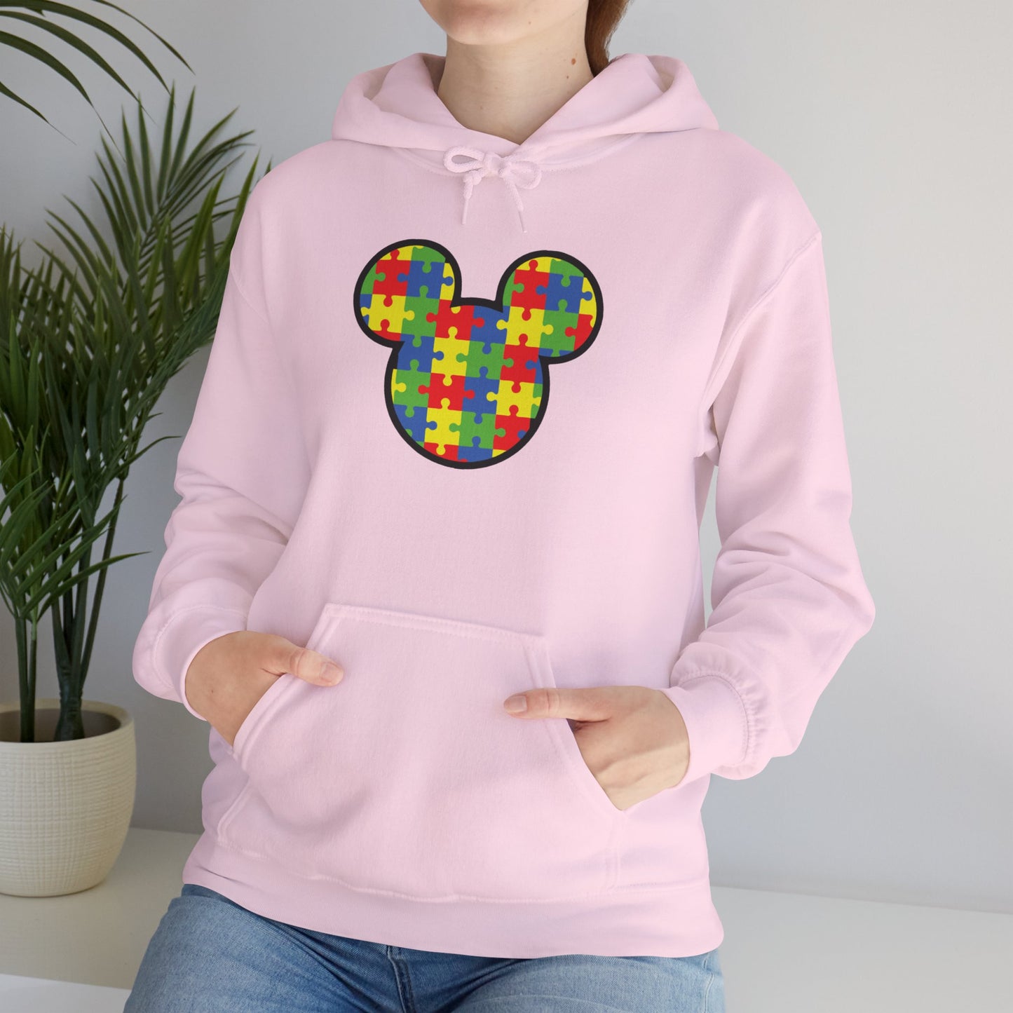 Colorful Puzzle Mickey Hoodie - Unisex Heavy Blend®