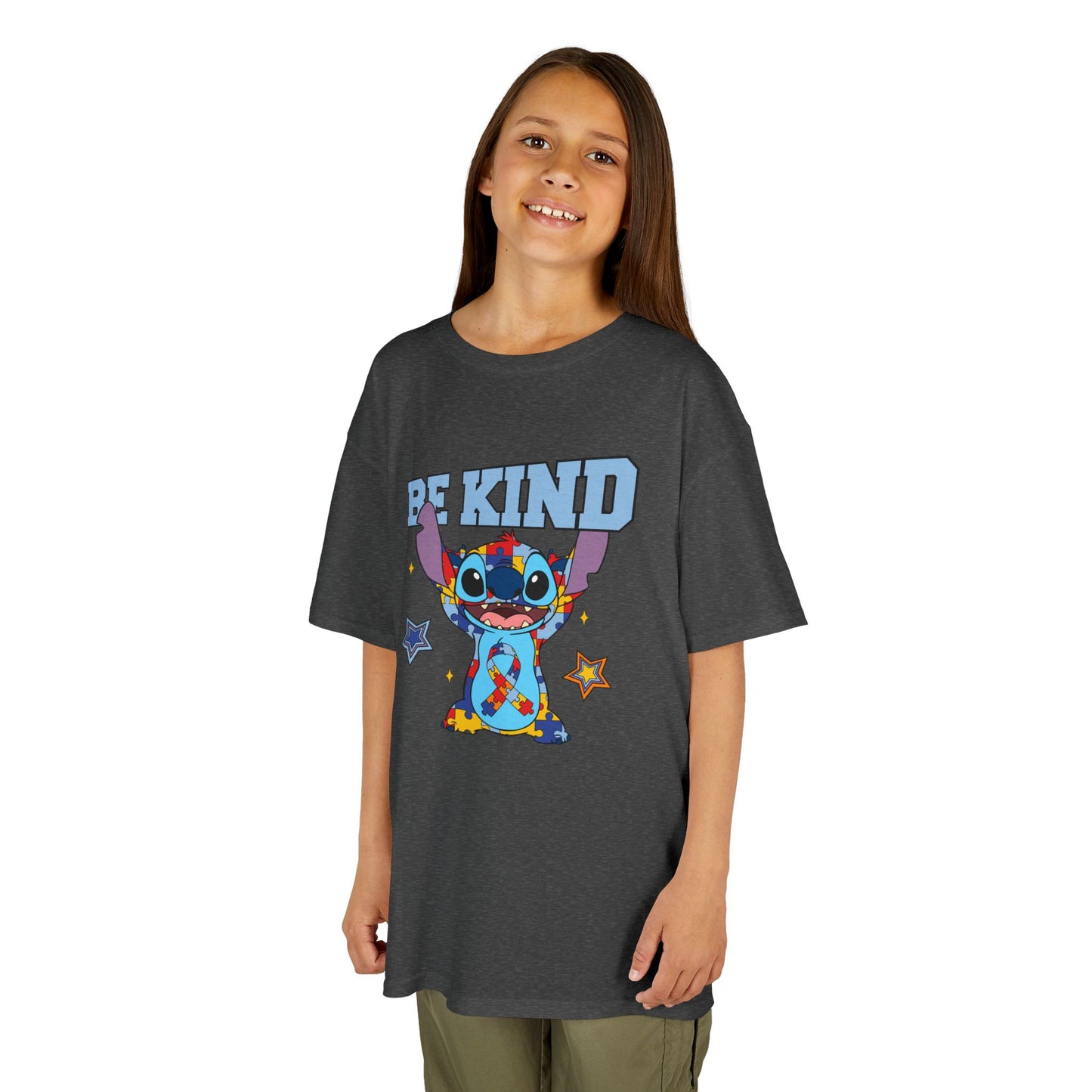 Kids Tee — Cute 'Be Kind' Cartoon Alien Graphic Shirt
