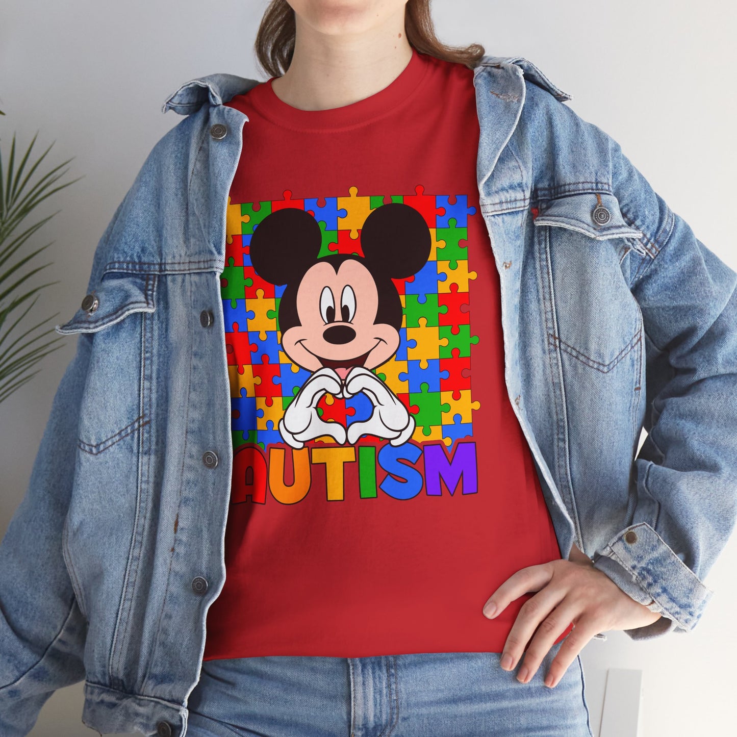 Autism Awareness T-Shirt — Colorful Puzzle Heart Design