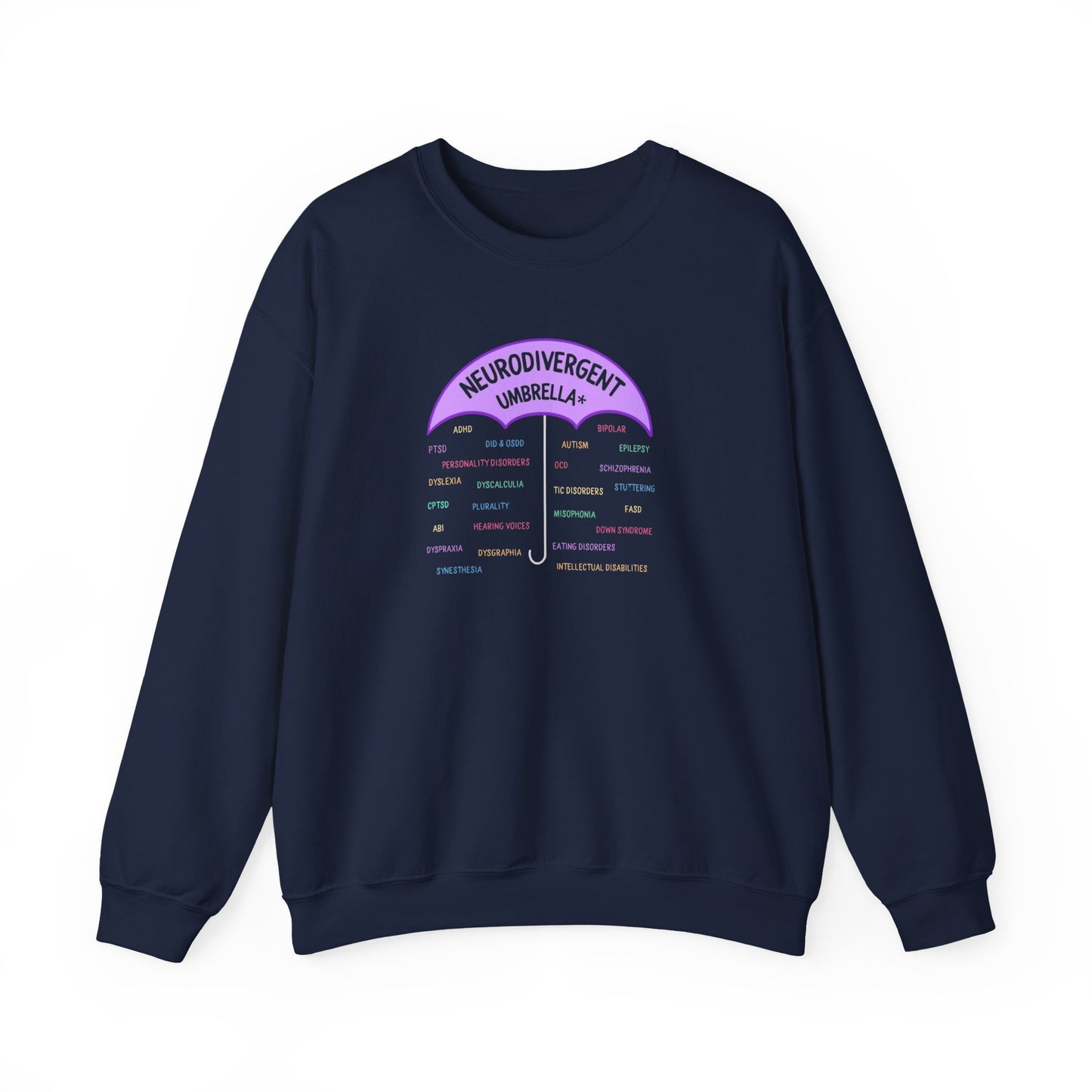Neurodivergent Umbrella Crewneck Sweatshirt — Inclusive Pride Pullover
