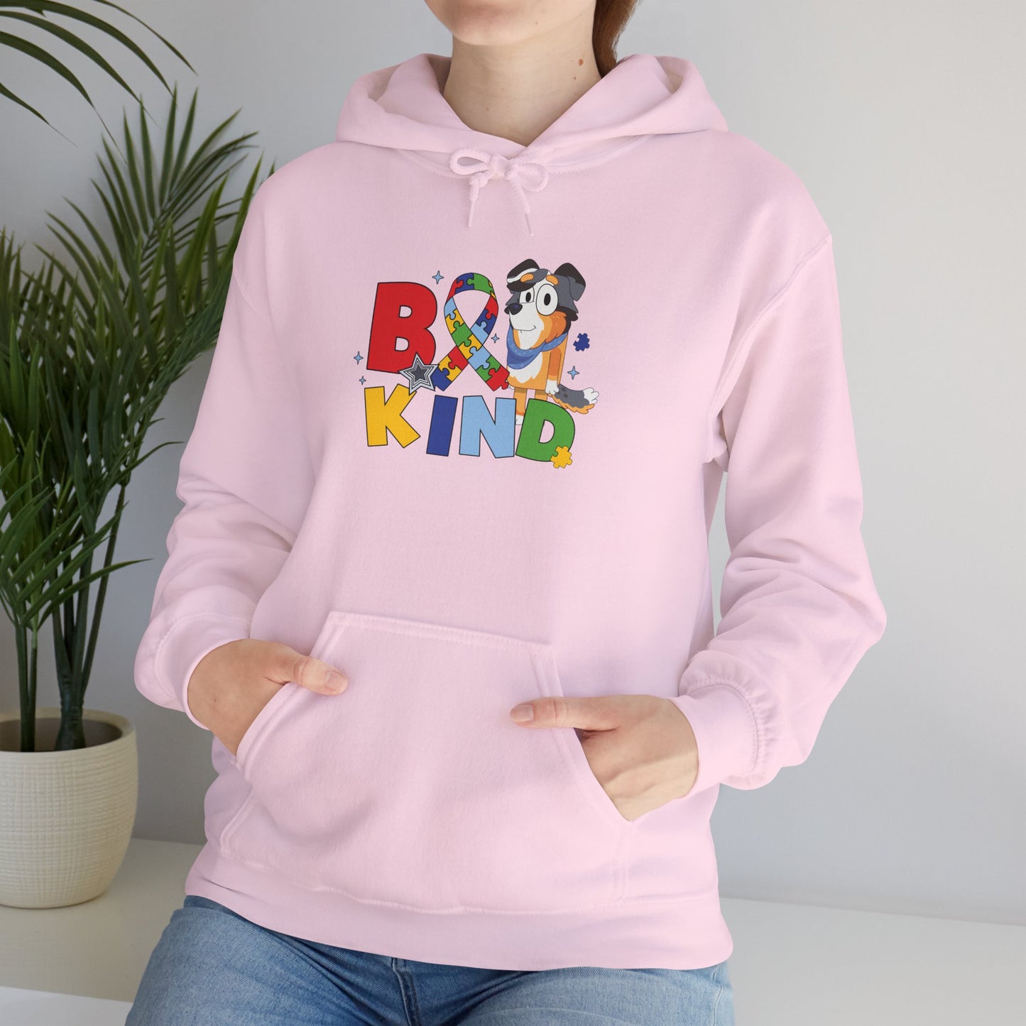 Be Kind Rainbow Ribbon Hoodie — Autism Awareness Cute Penguin Sweatshirt