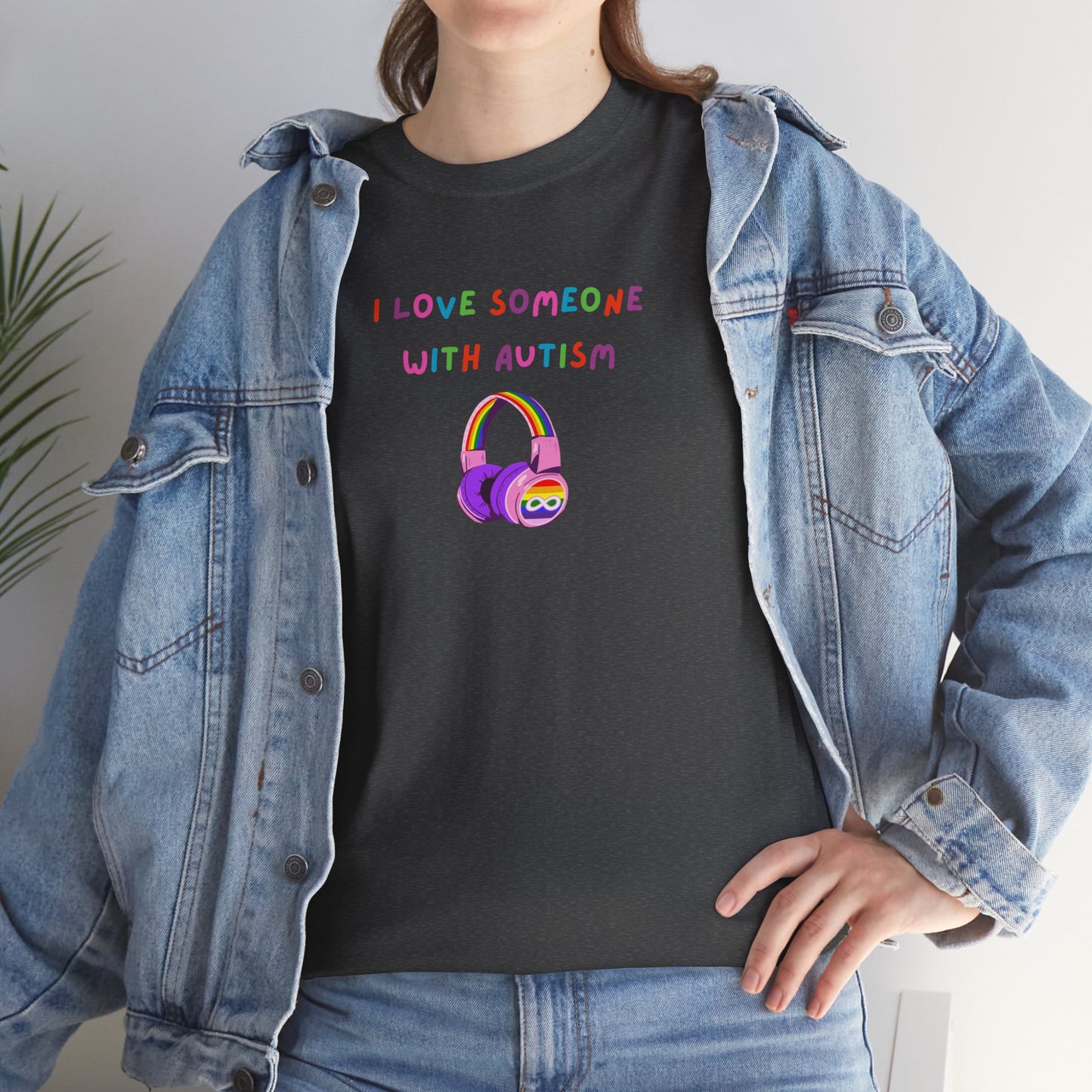 Autism Awareness Unisex Heavy Cotton Tee - I Love Someone with Autism