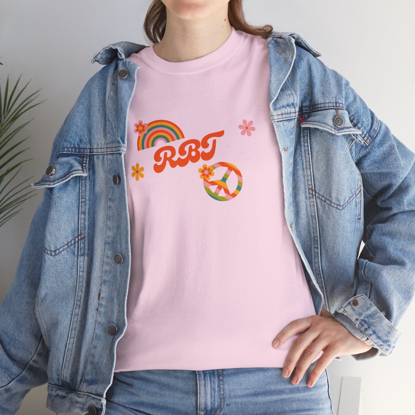 Retro Rainbow Tee - Summer Vibes, Unisex Cotton Shirt, Casual Wear, Gift for Friends, Festival Outfit, Bohemian Style