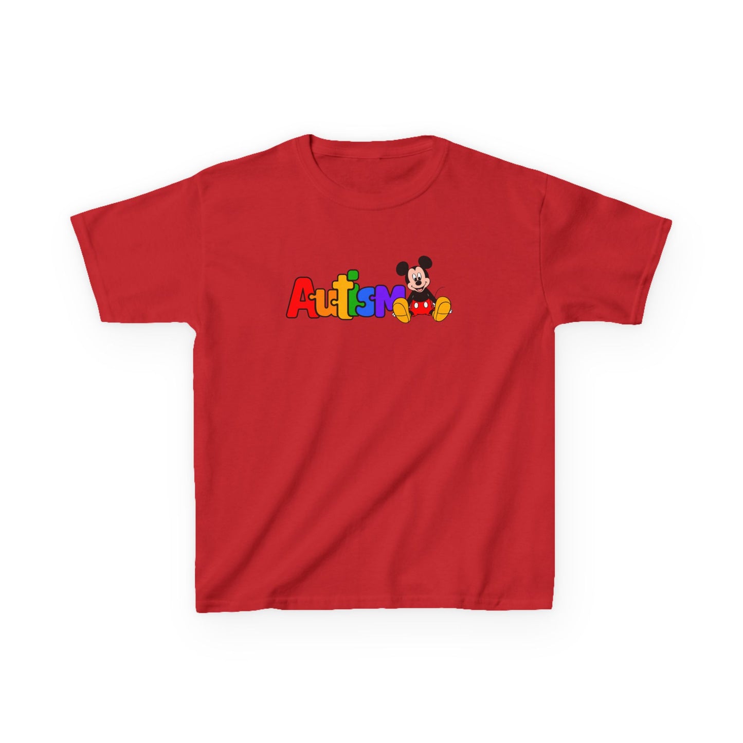 Kids T-Shirt — Colorful 'Autism' Rainbow Design