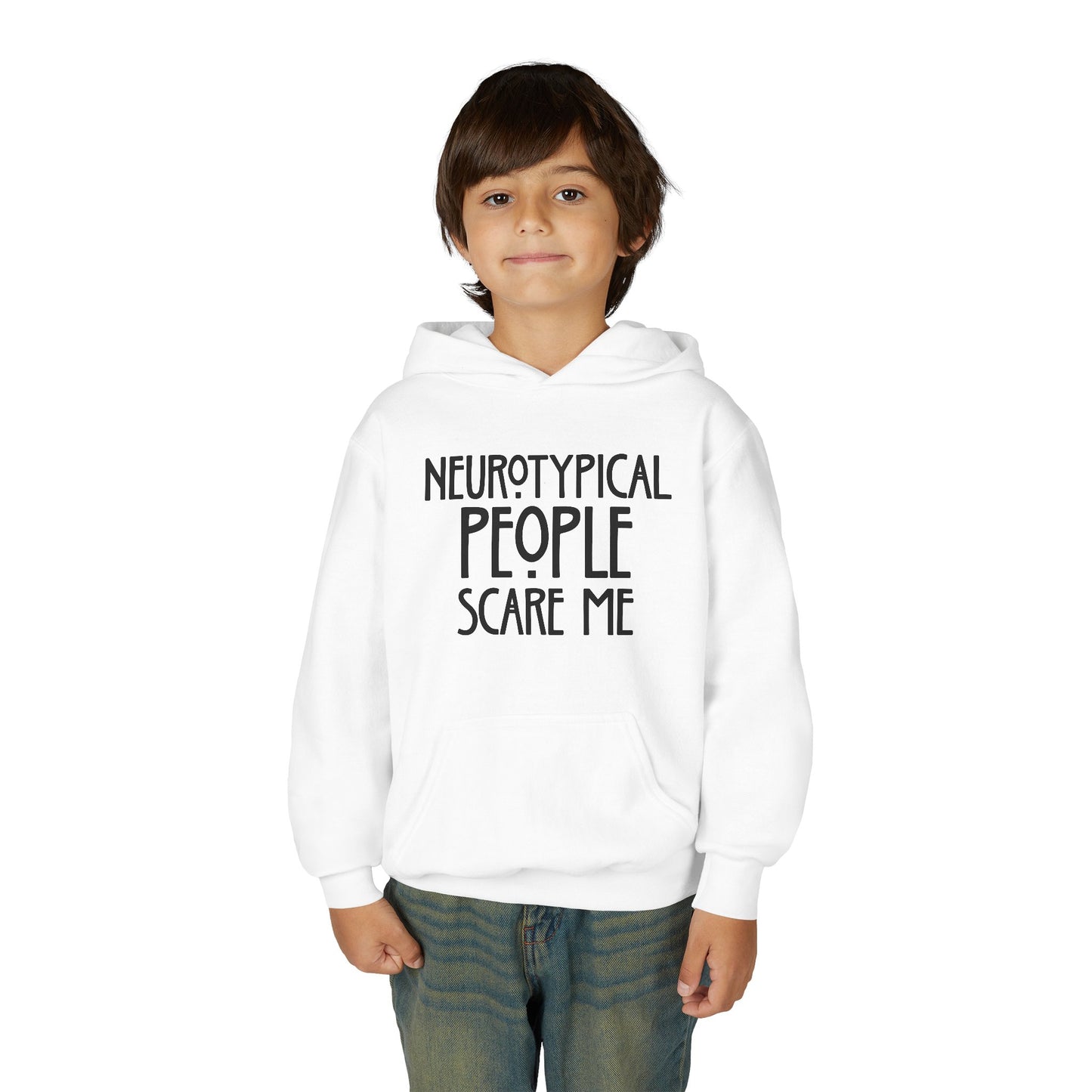 Youth Hoodie - "Neurotypical People Scare Me" Autism Awareness Pullover