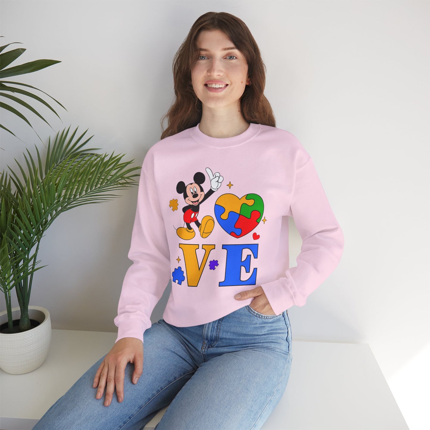 Mickey Puzzle Heart LOVE Sweatshirt