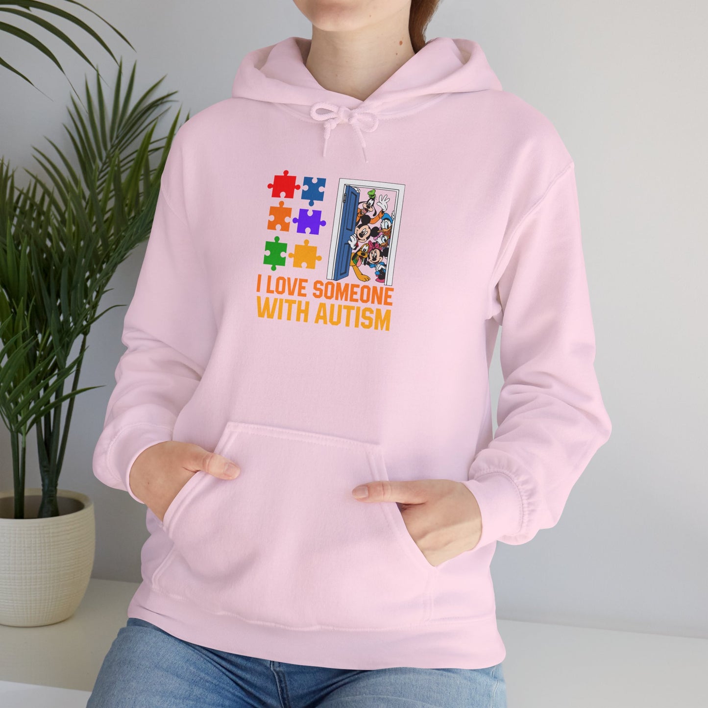 I Love Someone With Autism Hoodie — Puzzle Heart Awareness Sweatshirt