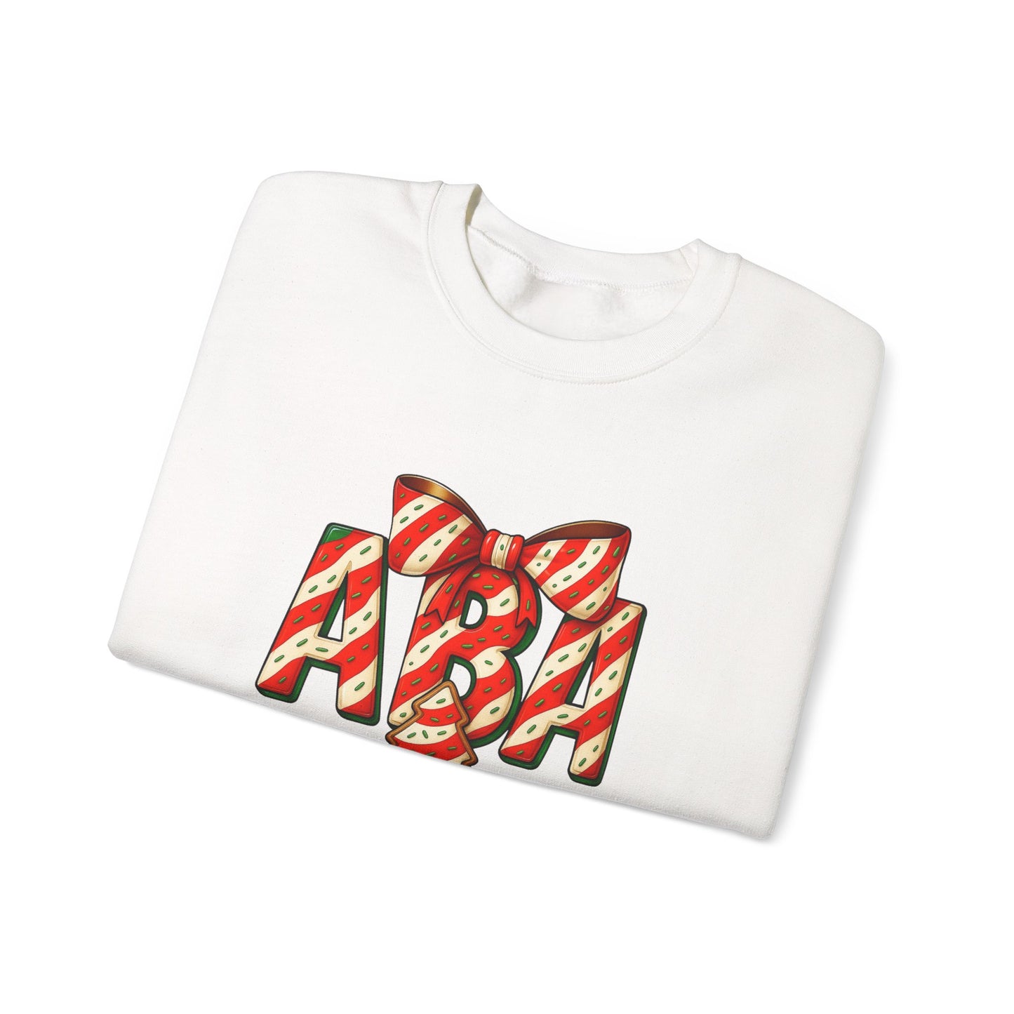 ABA Little Debbie Cake Candy Cane Graphic Sweatshirt — Holiday Music Fan Crewneck