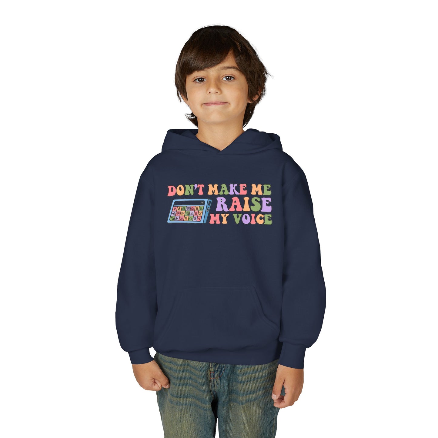 Youth Hoodie - Don't Make Me Raise My Voice Humor