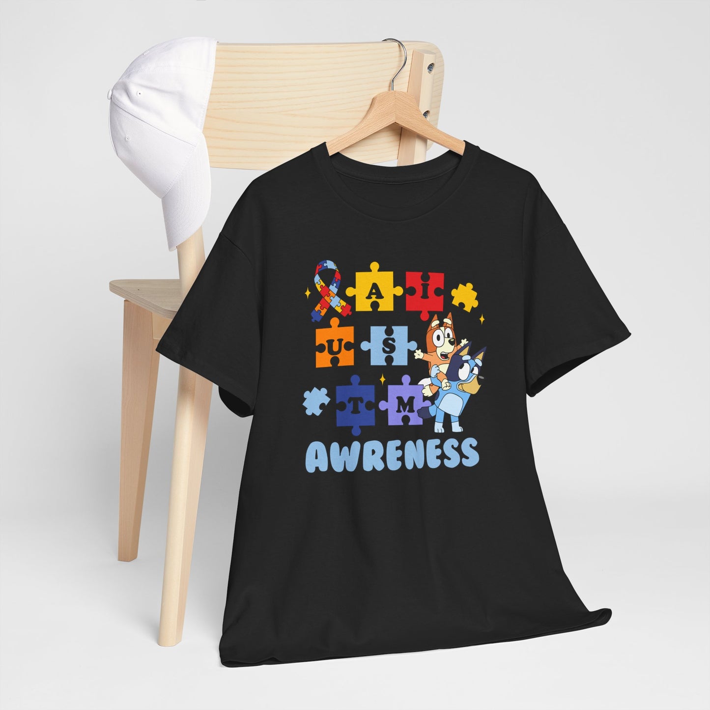 Autism Awareness Puzzle Tee - "I Am Awareness" Support Shirt