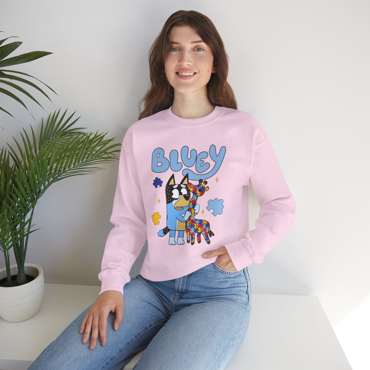 Bluey & Piñata Blue Heeler Sweatshirt — Cute Cartoon Dog Crewneck