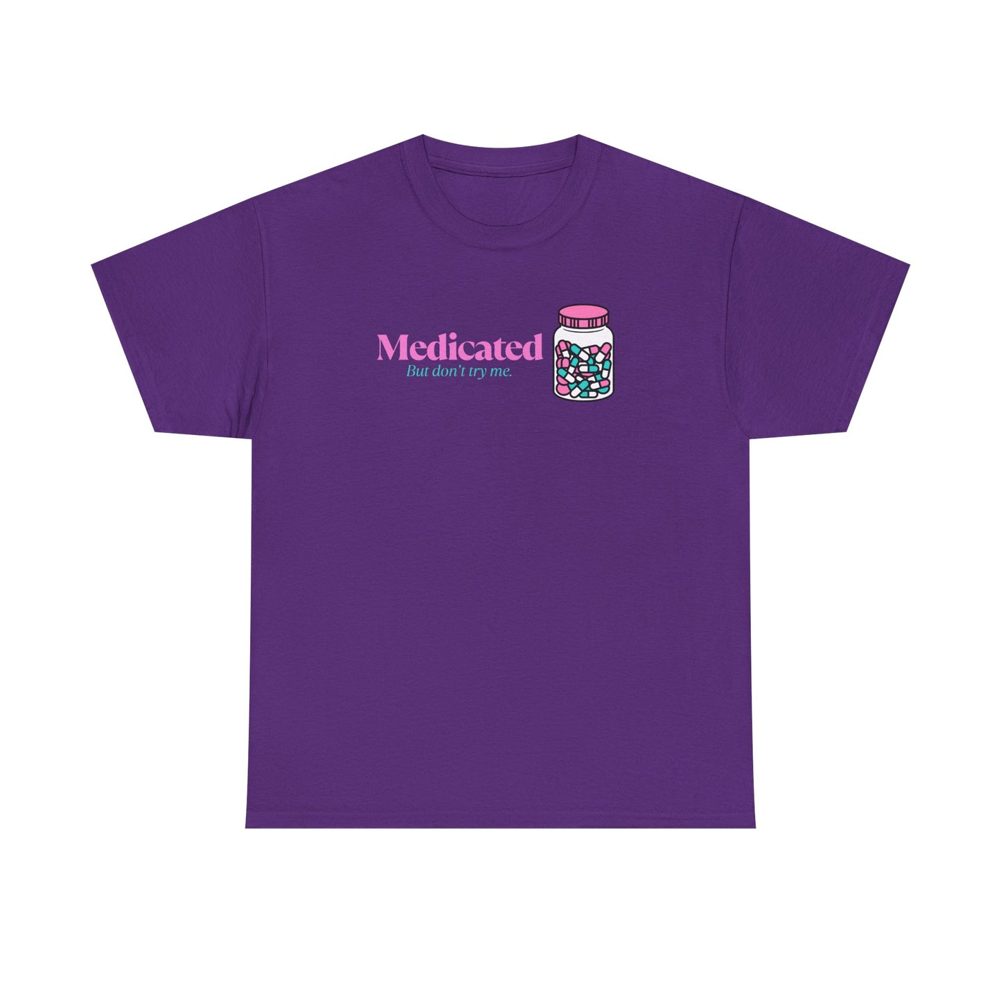 Medicated Unisex Heavy Cotton Tee - Fun and Playful Shirt for Relaxation