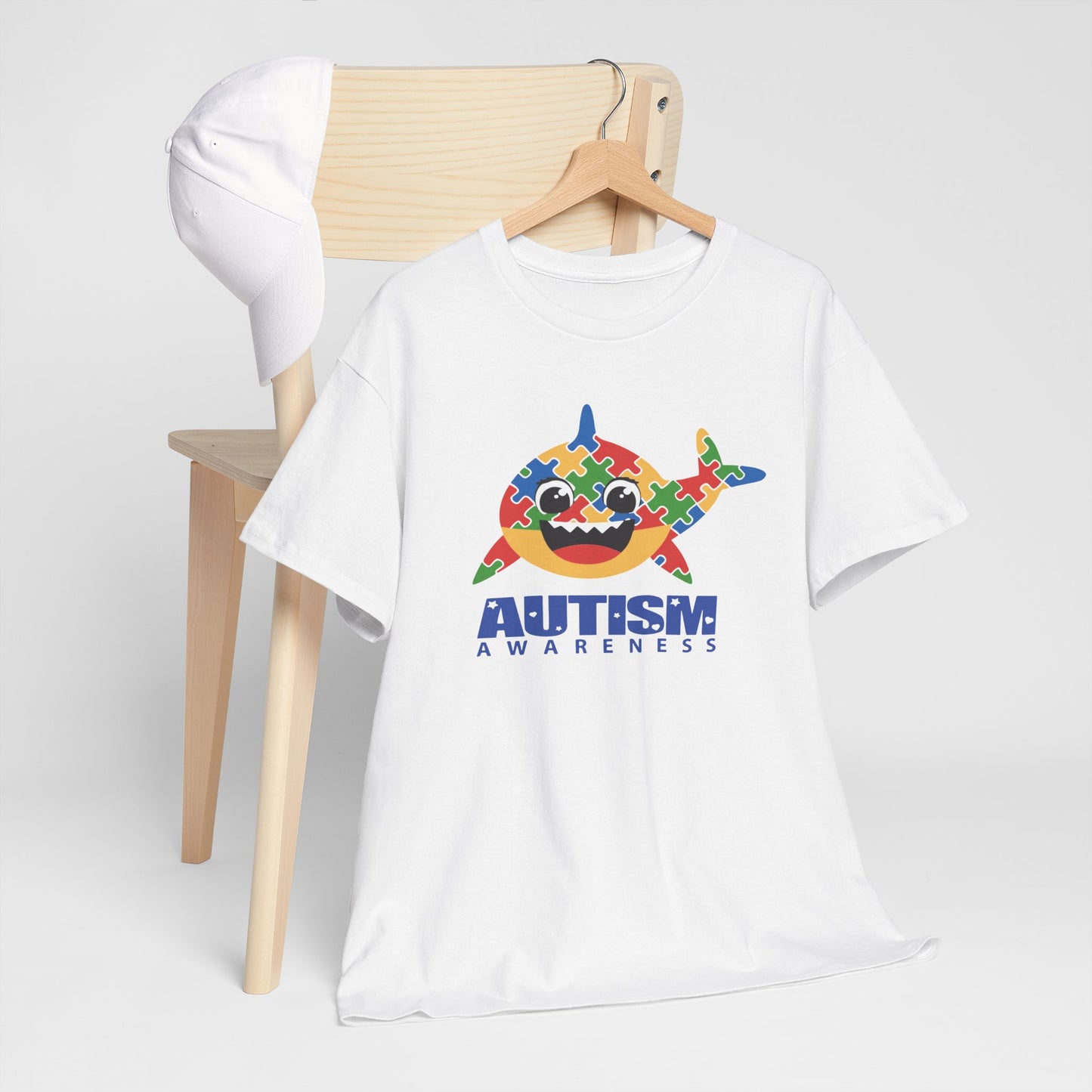 T-Shirt Baby Shark Autism Awareness Unisex Heavy Cotton Tee