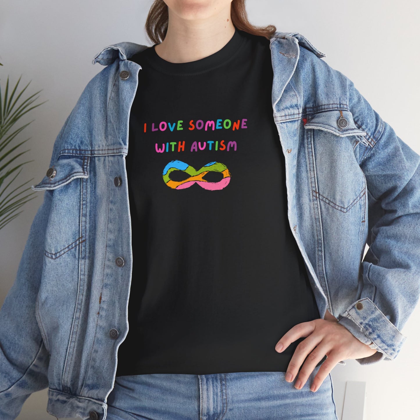I Love Someone with Autism Unisex Heavy Cotton Tee