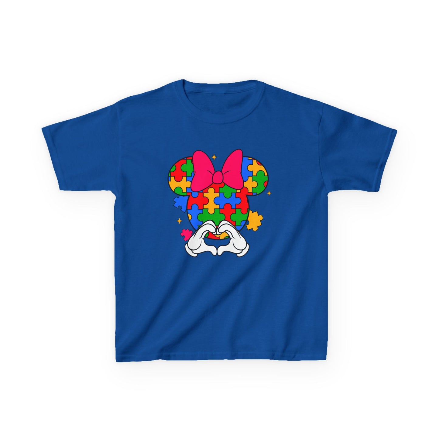 Autism Awareness Puzzle Minnie Kids T-Shirt