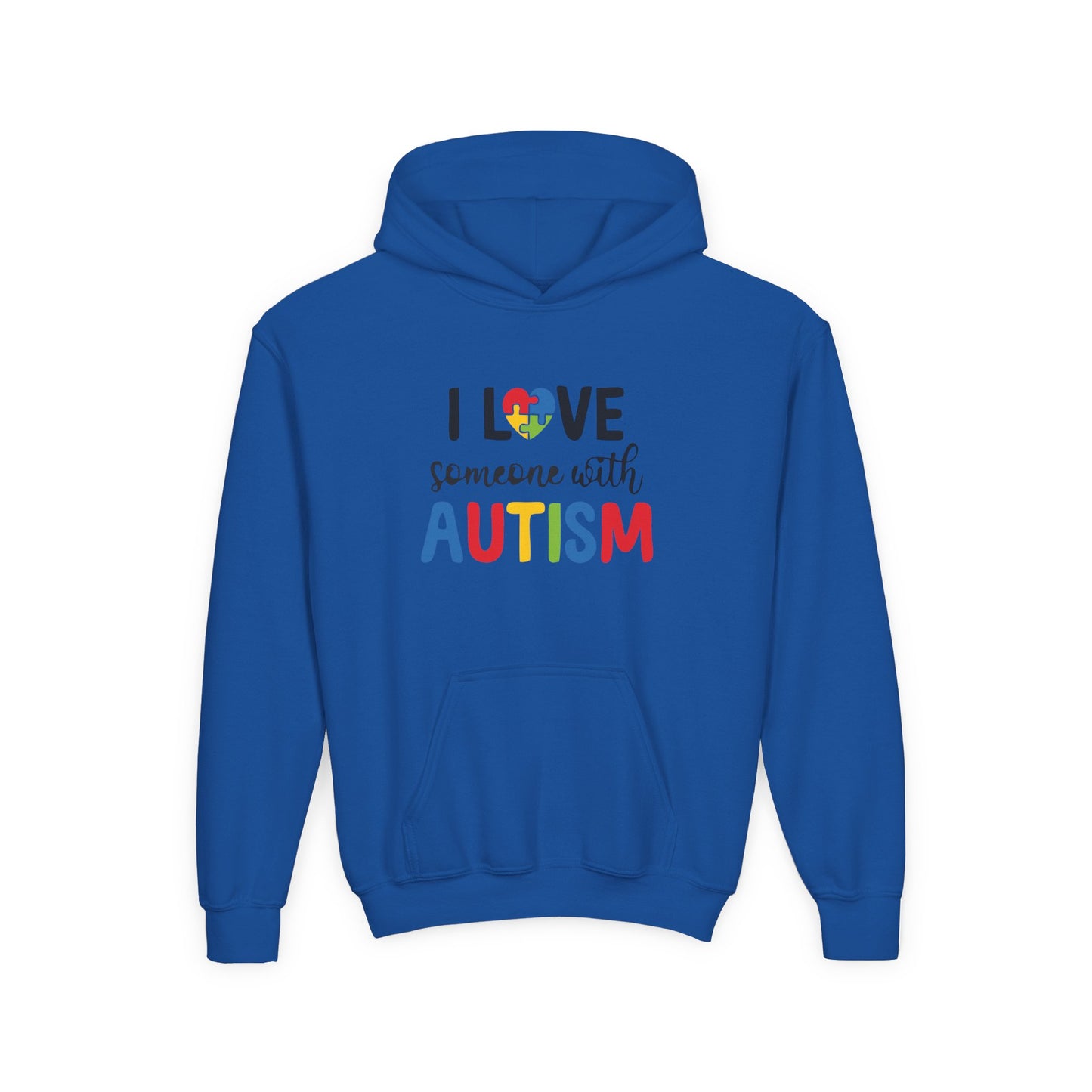 I Love You Puzzle Heart Hoodie for Youth