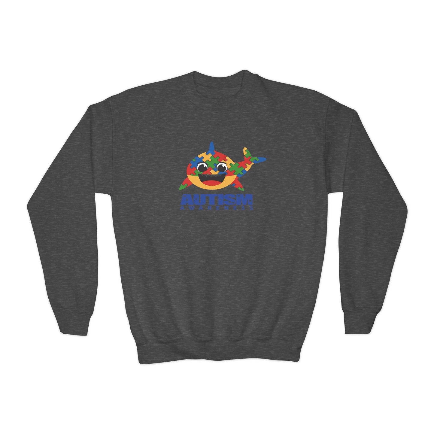 Colorful Autism Awareness Youth Crewneck Sweatshirt