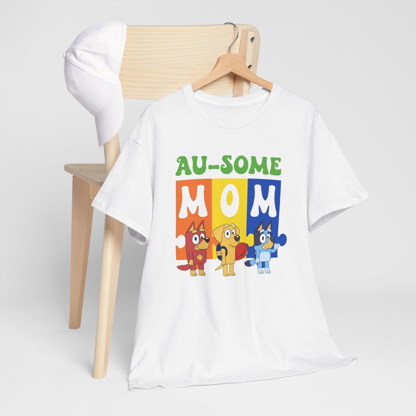 Au-some Mom T-Shirt – Colorful Cartoon Characters Mother’s Day Tee