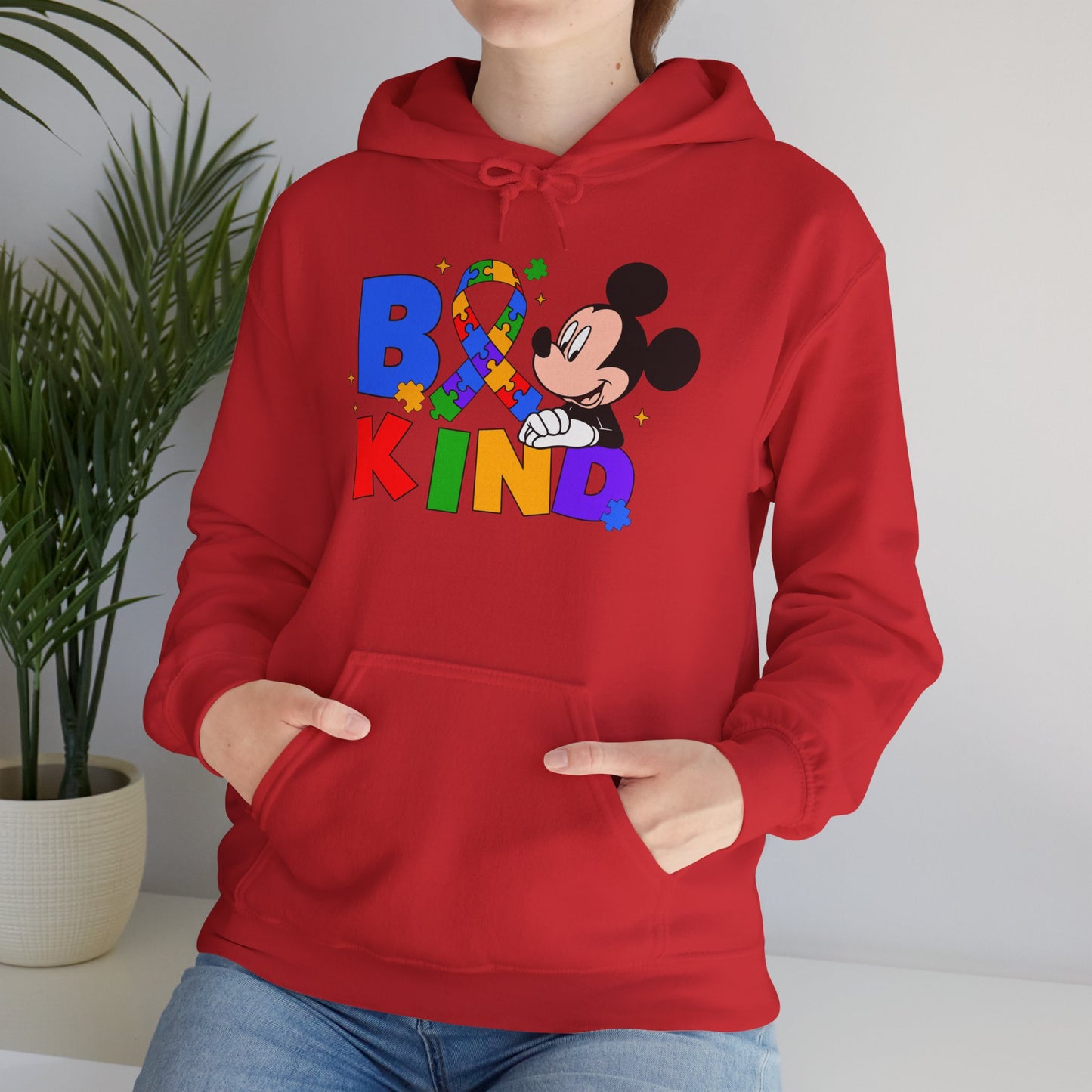 Be Kind Hoodie — Rainbow Ribbon Mickey Mouse Anti-Bullying Sweatshirt