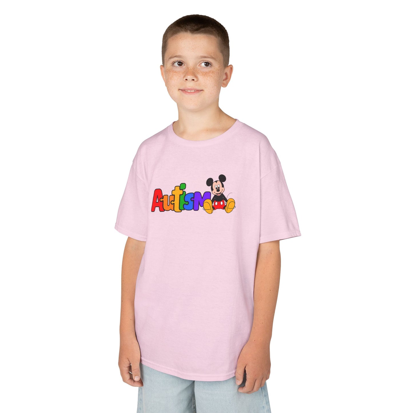 Kids T-Shirt — Colorful 'Autism' Rainbow Design