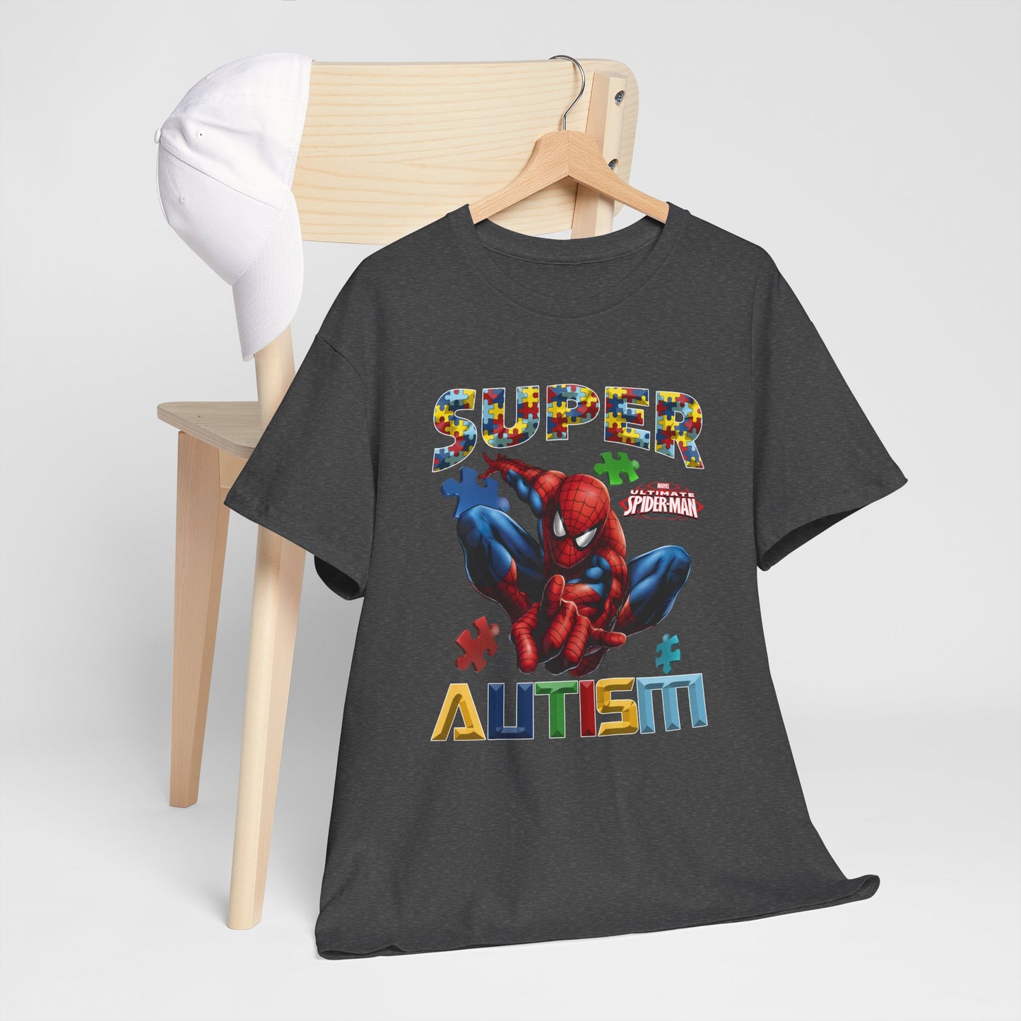 Autism Awareness T-Shirt — "Super Autism" Colorful Puzzle Design
