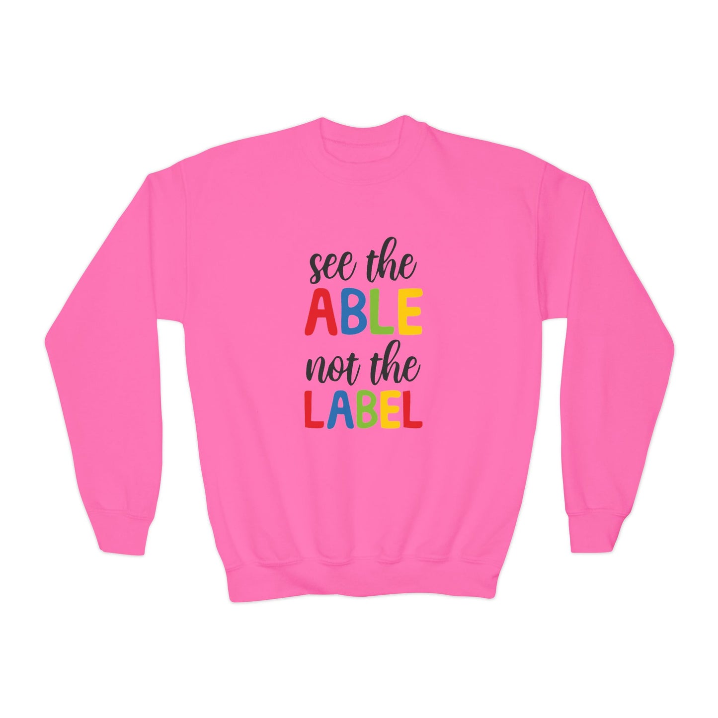 See the Able Not the Label Youth Crewneck Sweatshirt