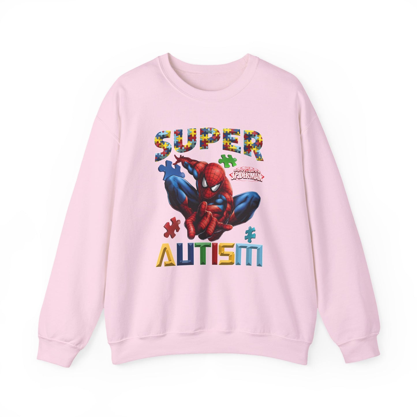 Autism Awareness Sweatshirt — "Super Autism" Puzzle-Logo Crewneck
