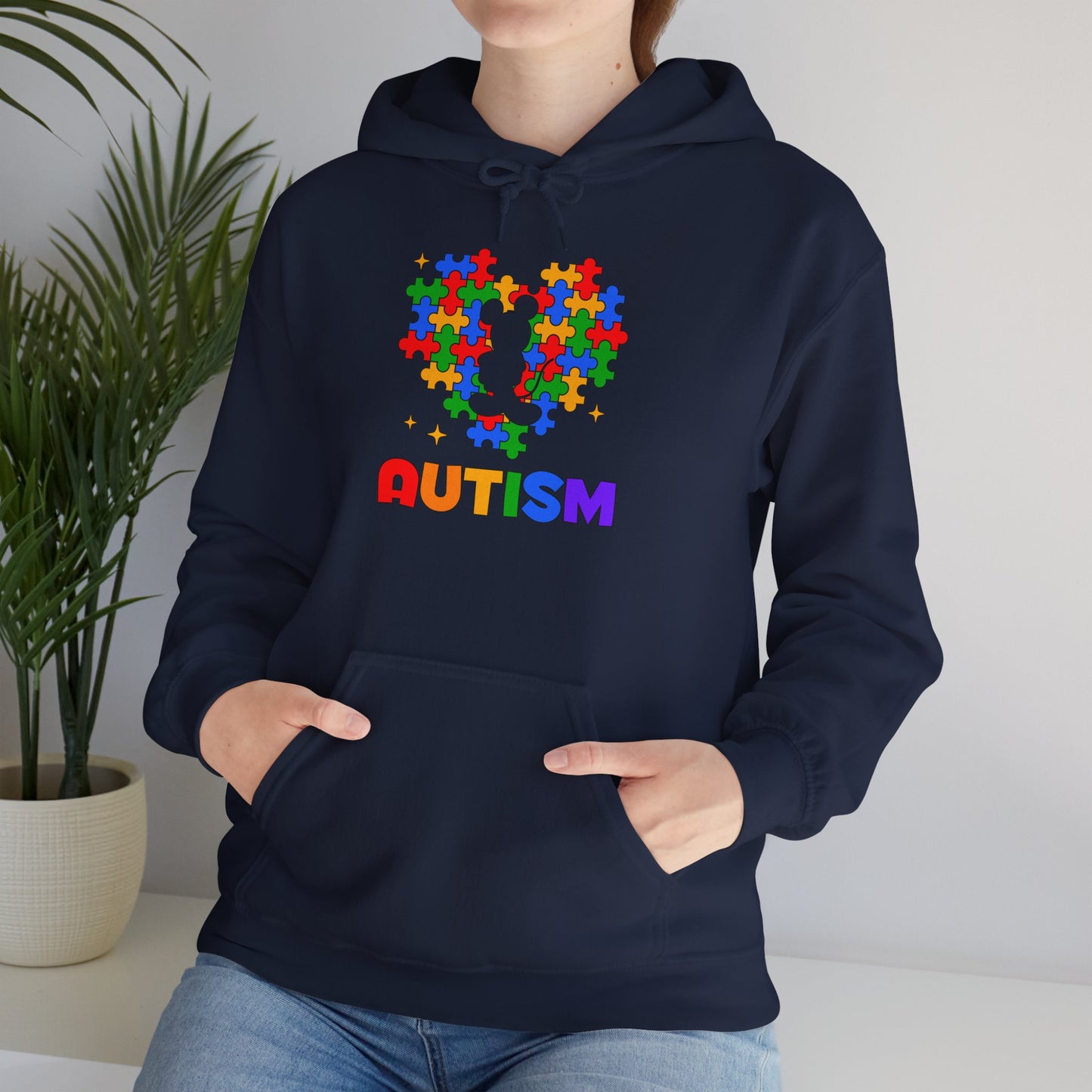 Autism Puzzle Heart Hoodie — Colorful Awareness Sweatshirt