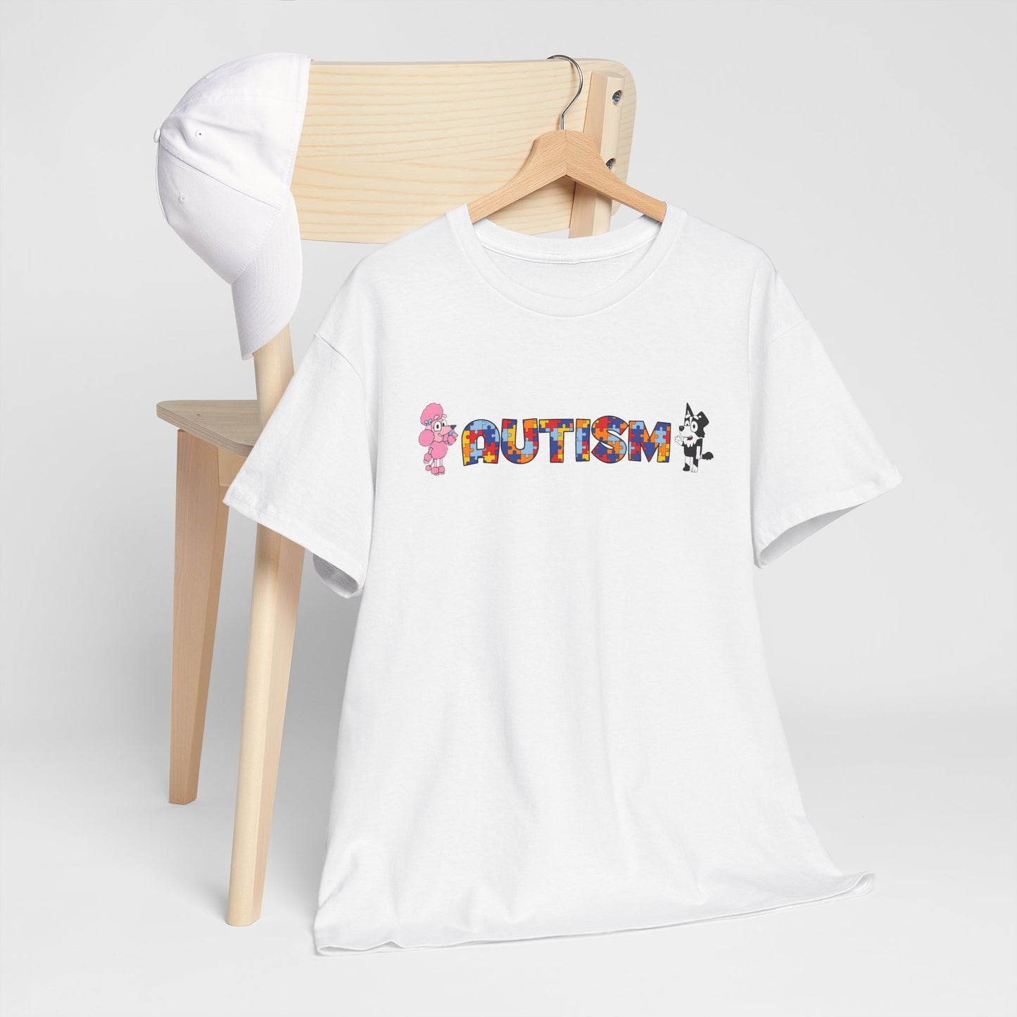 Autism Awareness Puzzle-Pattern T-Shirt