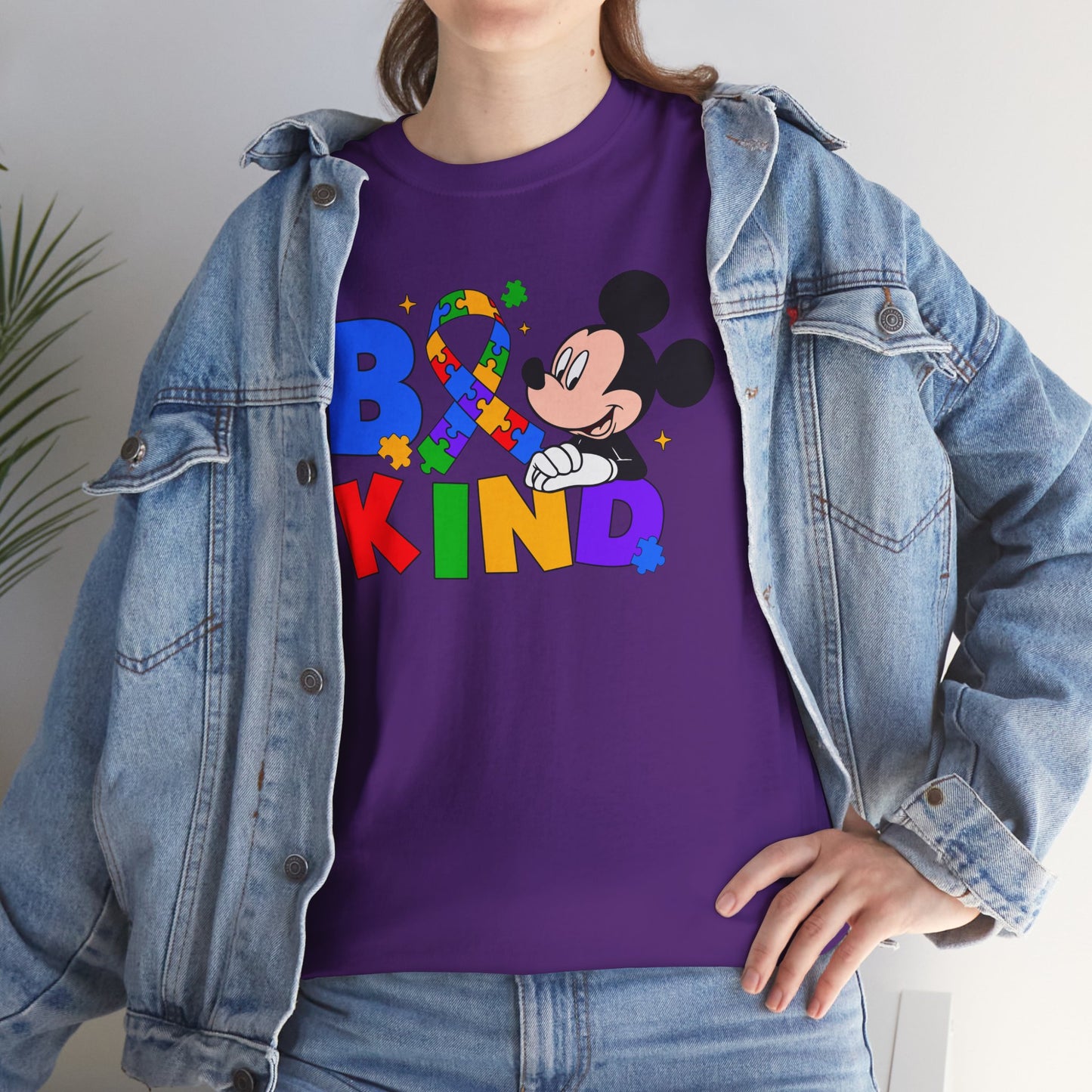 Be Kind Kids T‑Shirt — Colorful Ribbon & Character Graphic