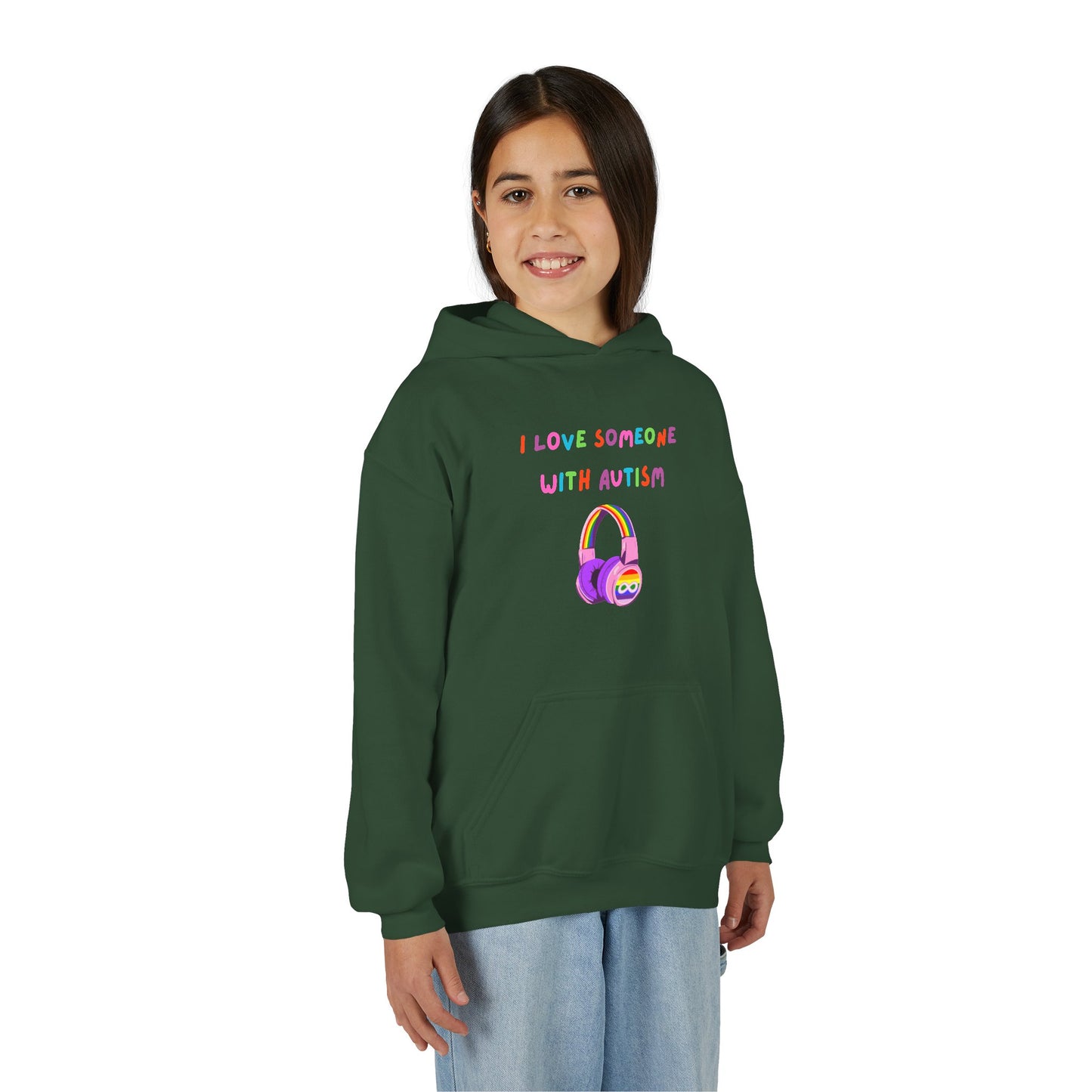 Autism Awareness Youth Hoodie - I Love Someone with Autism