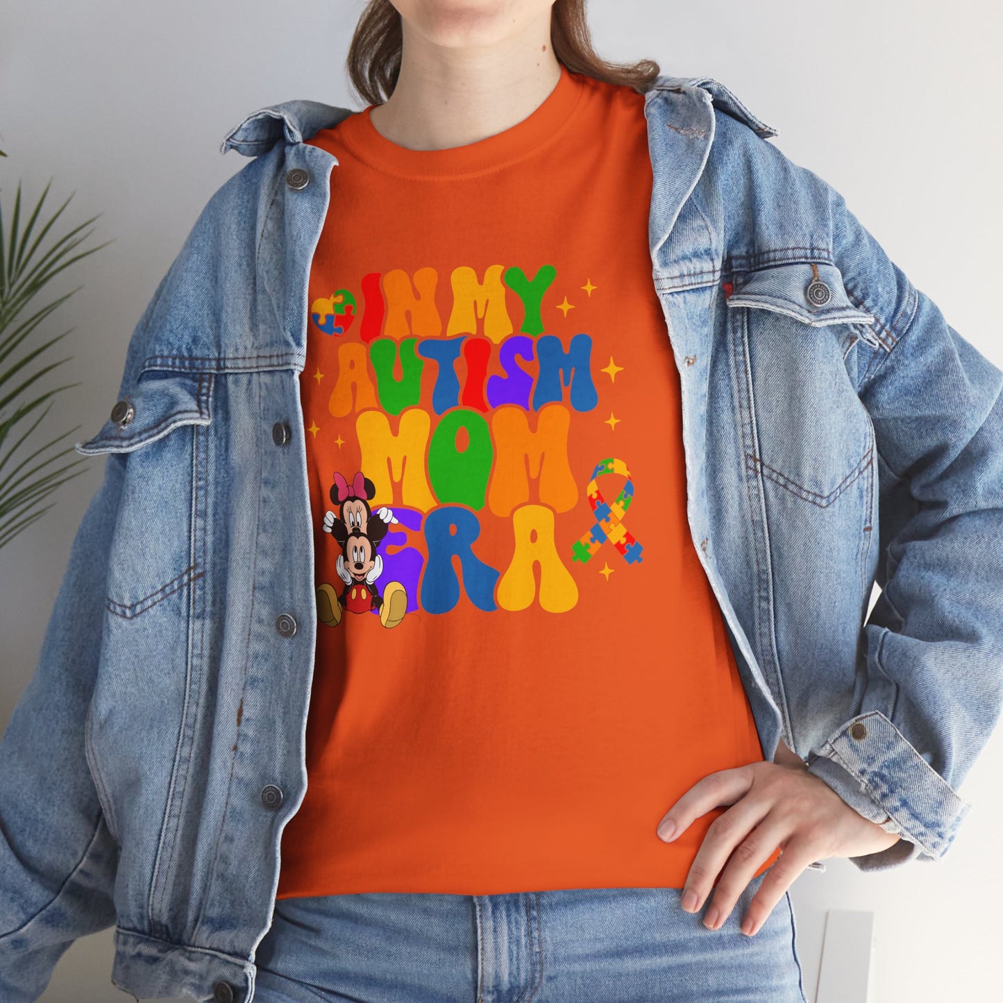 Autism Era Mom T-Shirt – Colorful Puzzle Heart Awareness Tee
