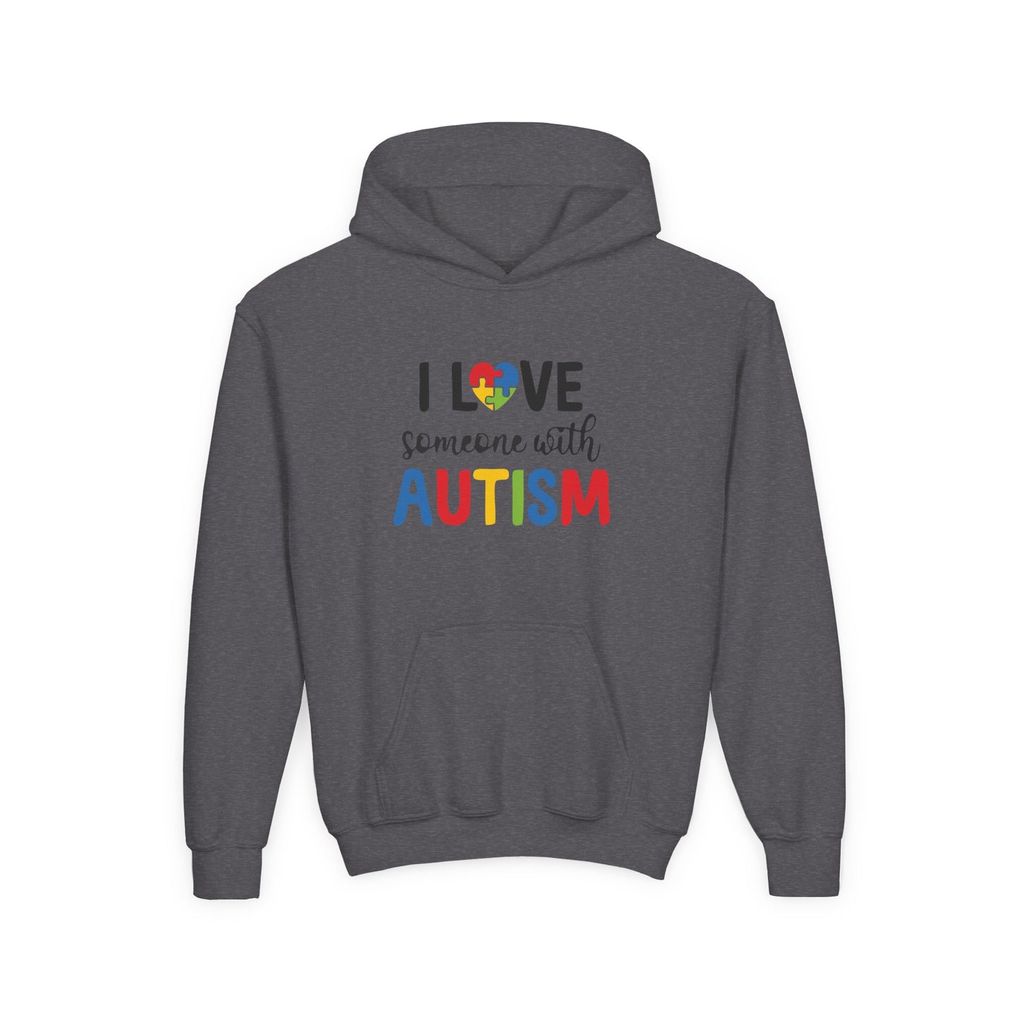 I Love You Puzzle Heart Hoodie for Youth
