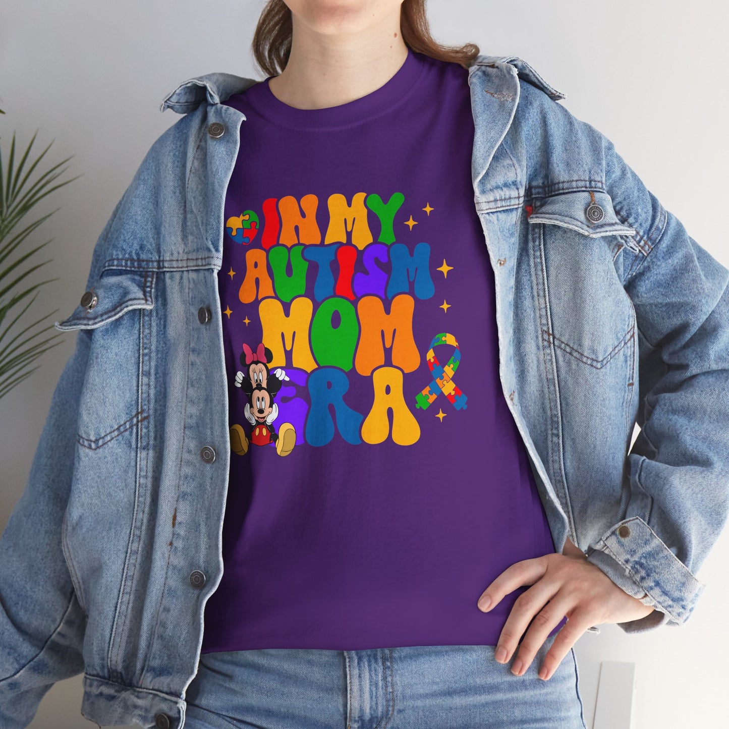Autism Era Mom T-Shirt – Colorful Puzzle Heart Awareness Tee