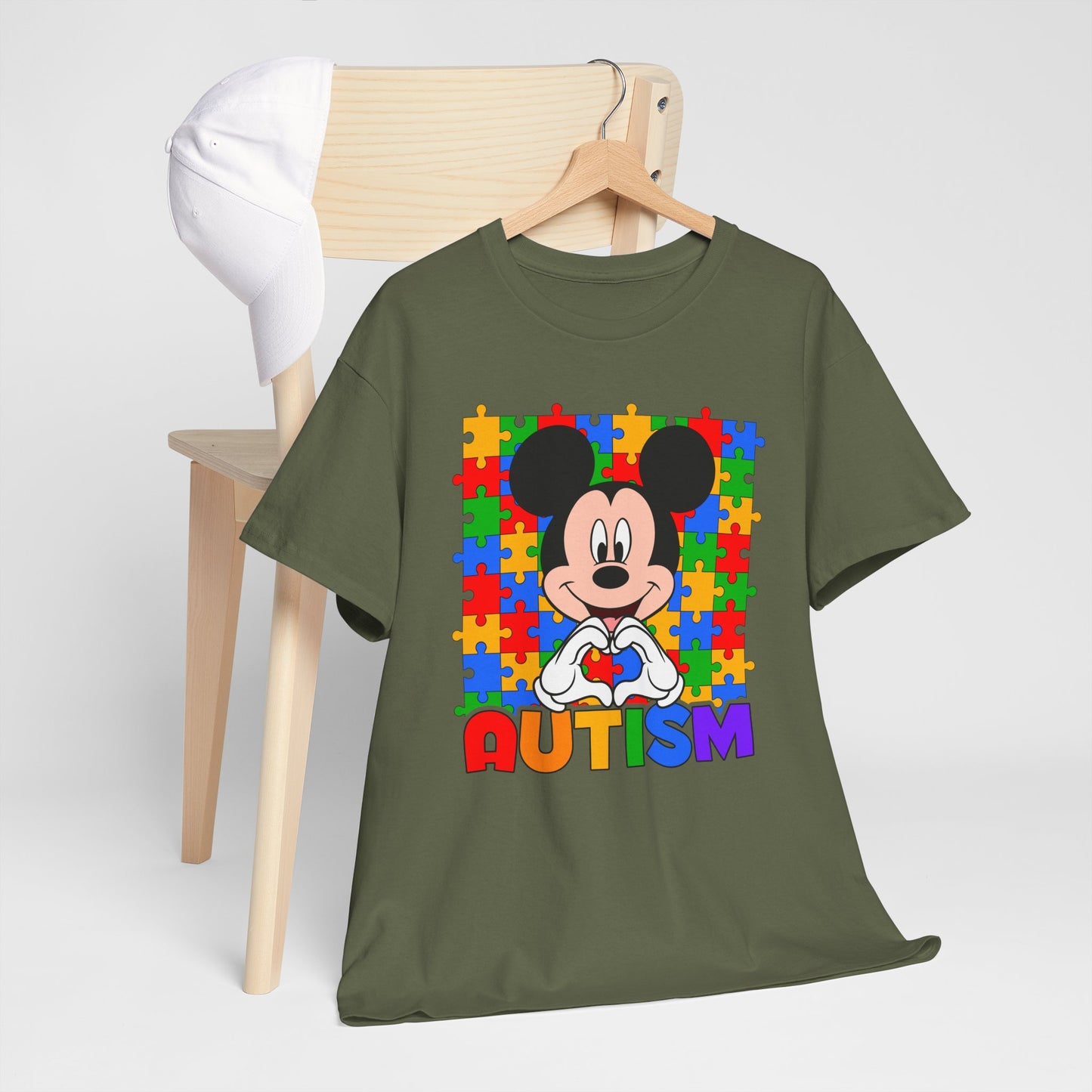 Autism Awareness T-Shirt — Colorful Puzzle Heart Design