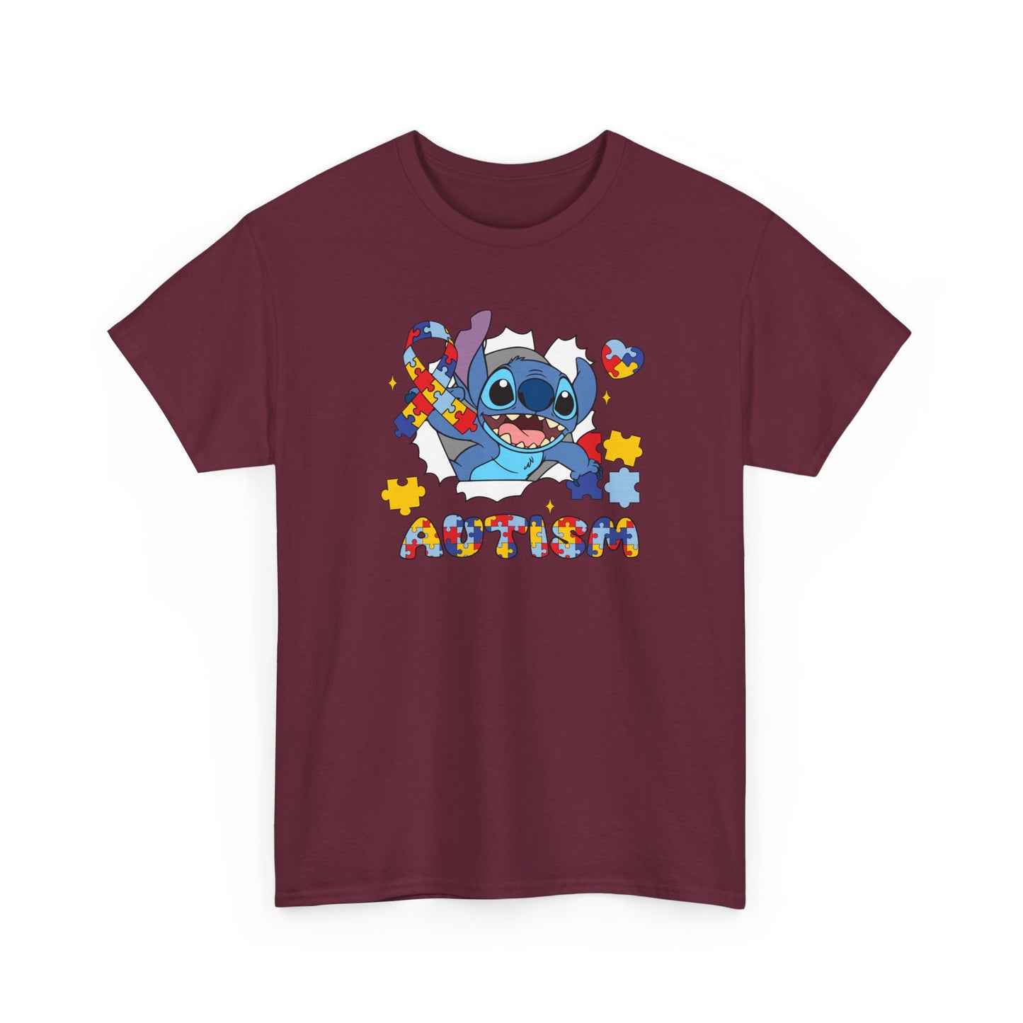 Stitch Autism Awareness T-Shirt — Puzzle Heart Design