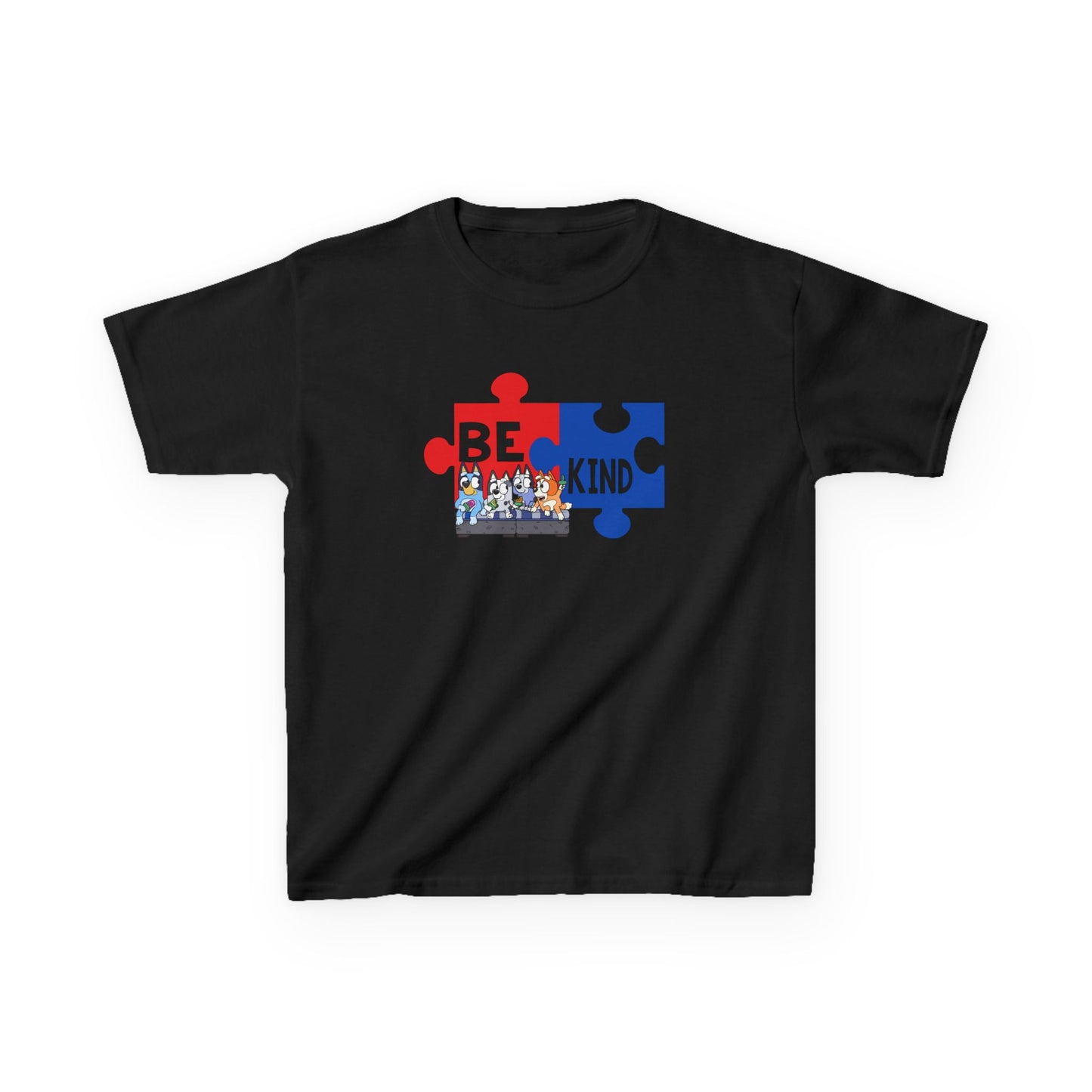 Kids T-Shirt — 'Be Kind' Puzzle Piece Autism Awareness Tee