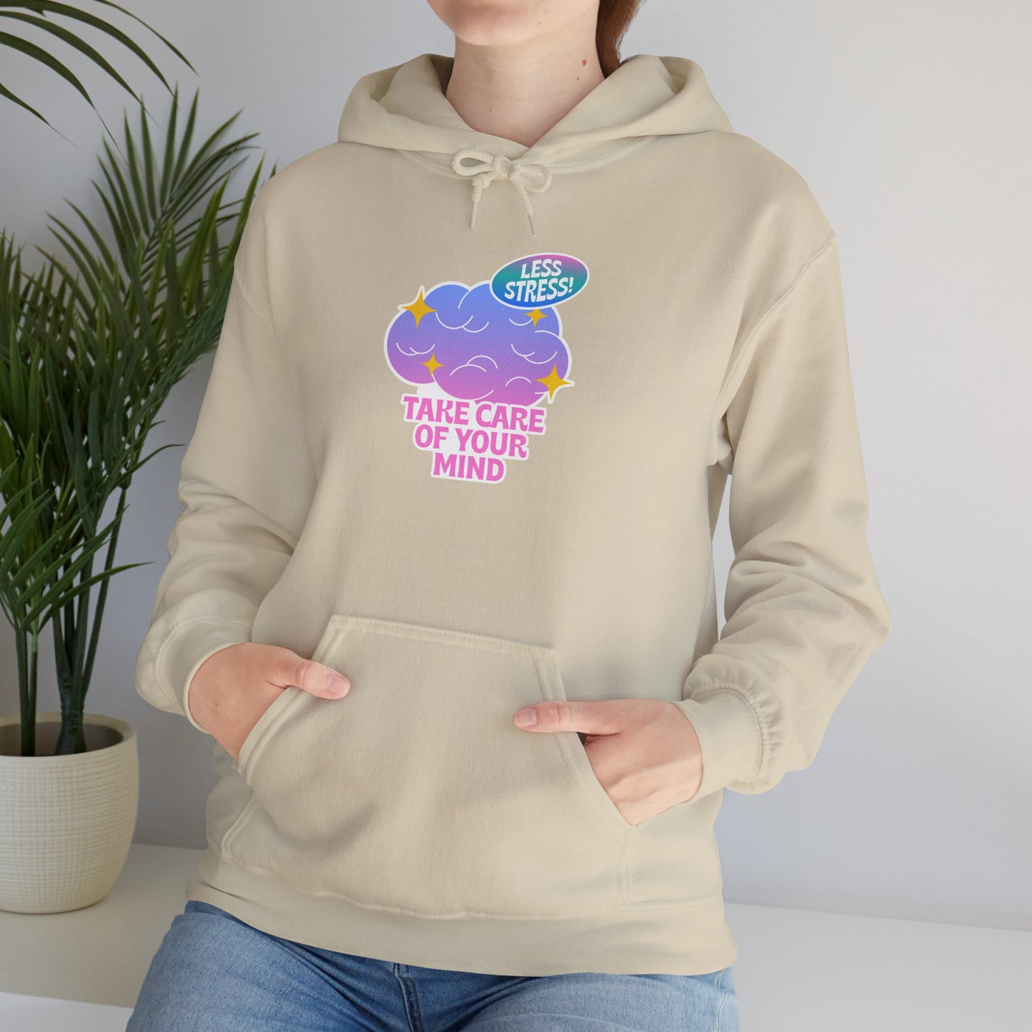 Take Care Of Your Mind Hoodie — Mental Health Cozy Graphic Sweatshirt