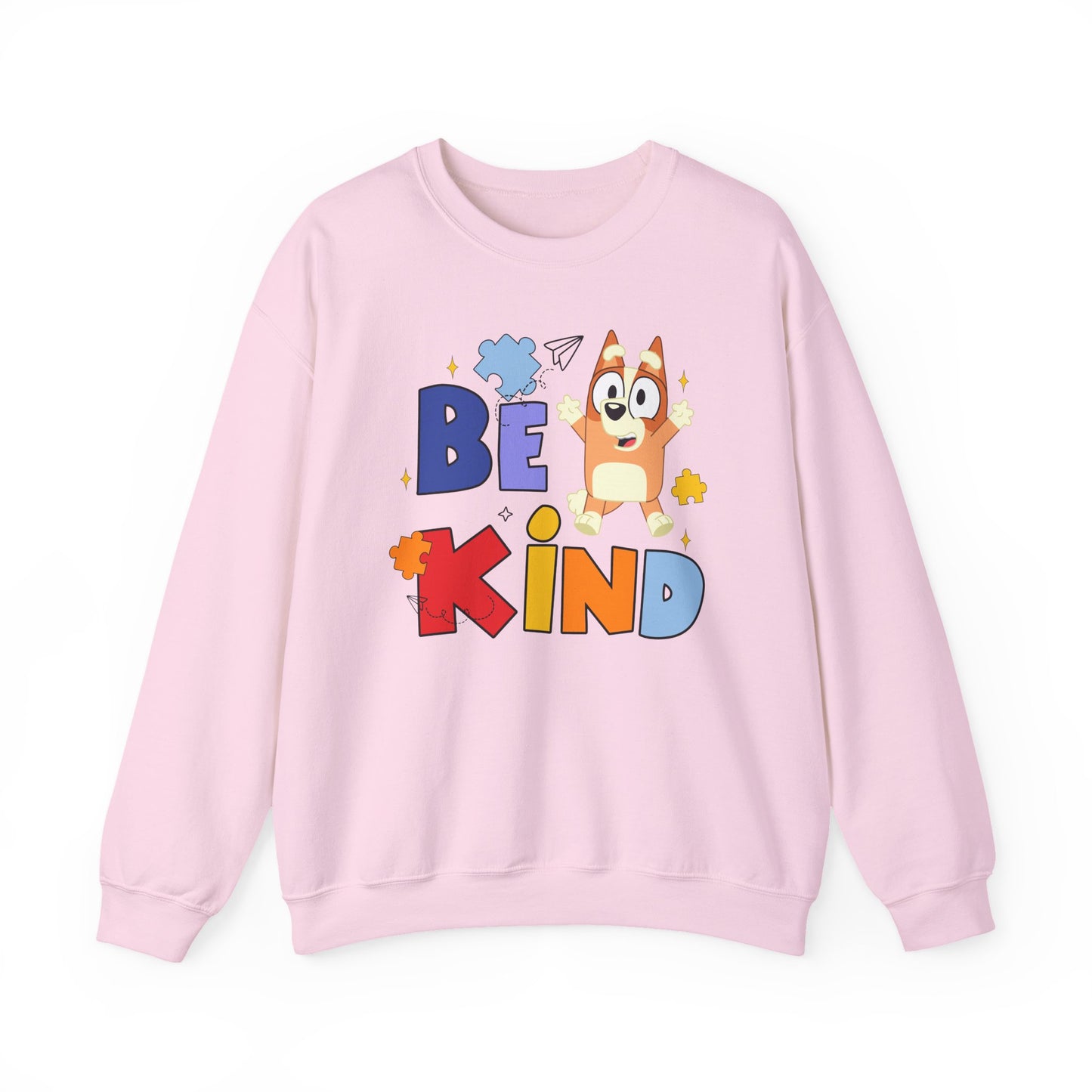Be Kind Crewneck Sweatshirt — Cute Dog Graphic Kids/Adult Casual Pullover