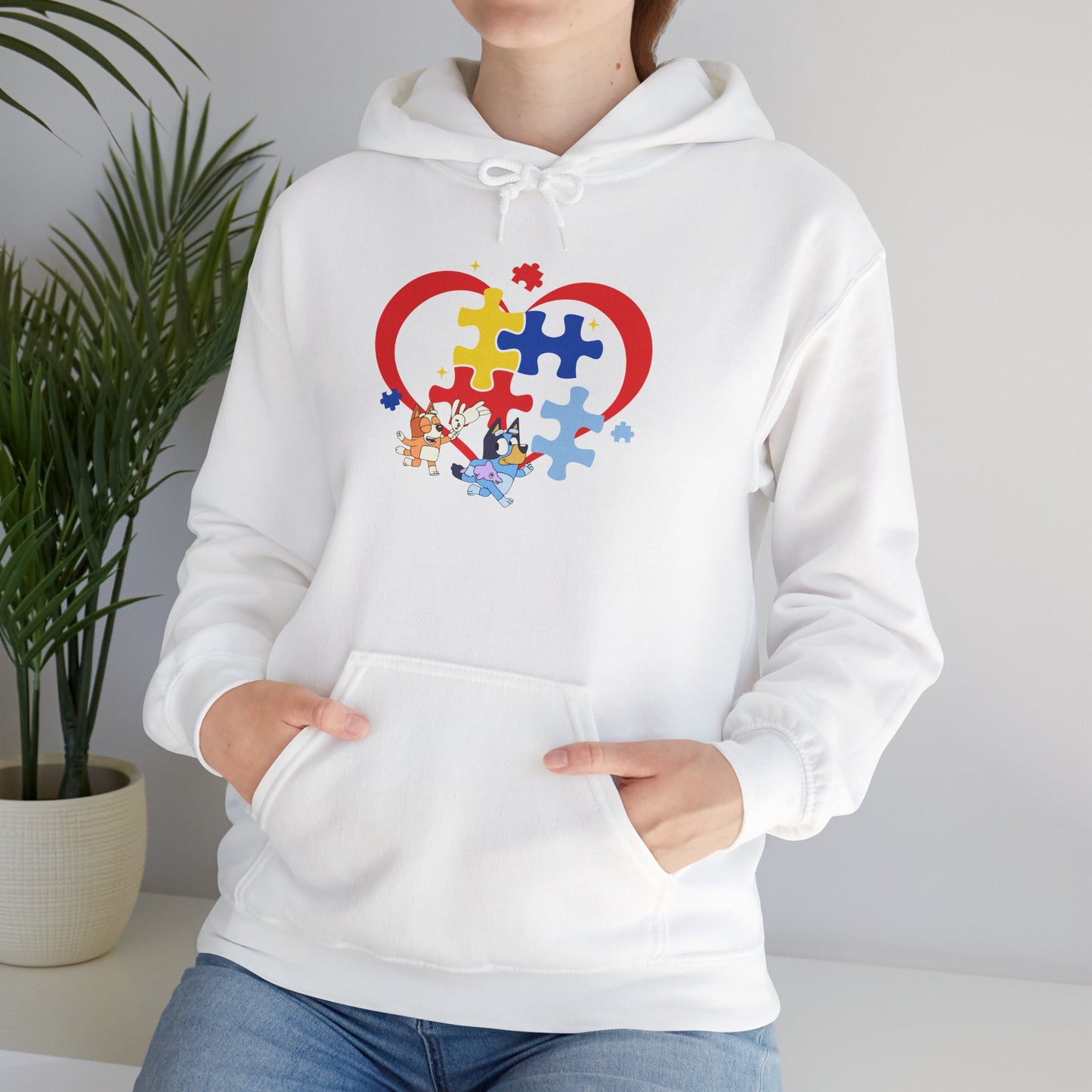 Autism Awareness Puzzle Heart Hoodie — Support & Love Sweatshirt