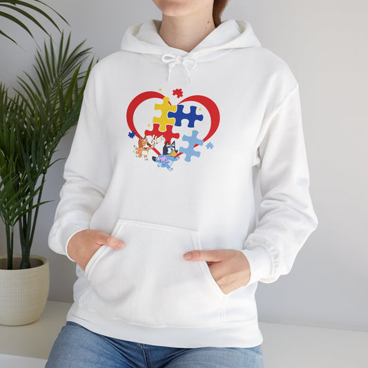 Autism Awareness Puzzle Heart Hoodie — Support & Love Sweatshirt