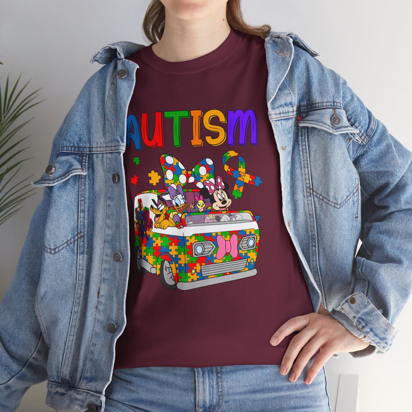 Autism Awareness Puzzle Van T-Shirt — Colorful Support Tee