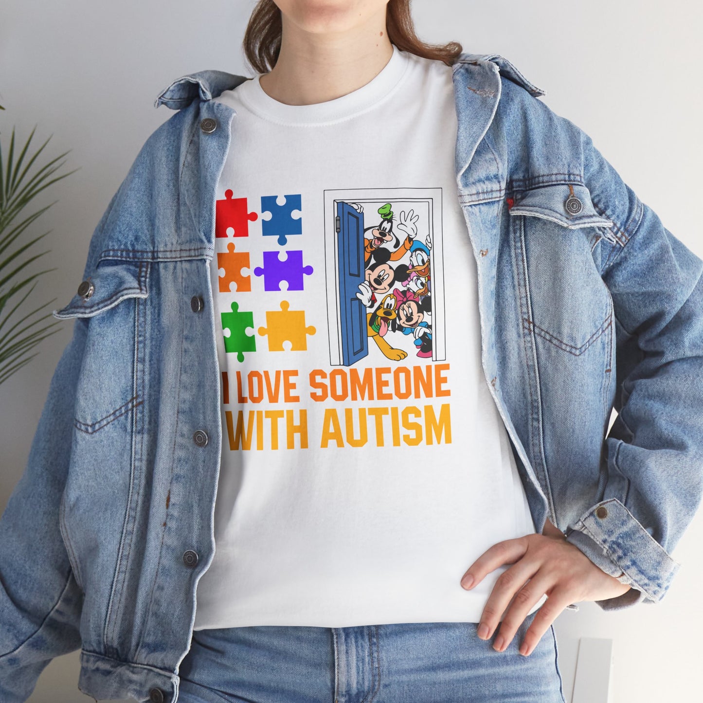 Autism Awareness T-Shirt – "I Love Someone With Autism" Puzzle Heart Tee