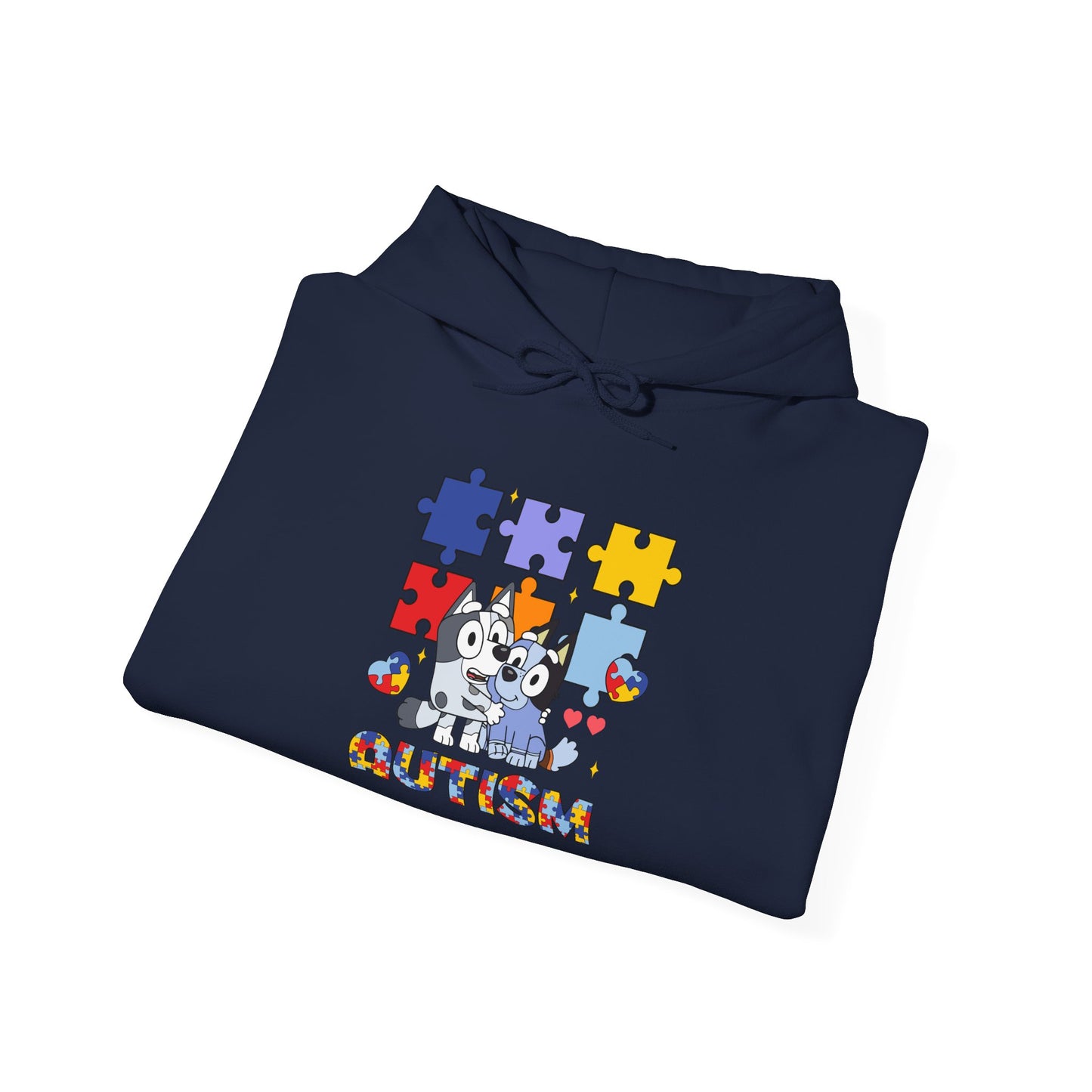 Autism Awareness Puzzle Hoodie — Cute Cat Design "Autism"