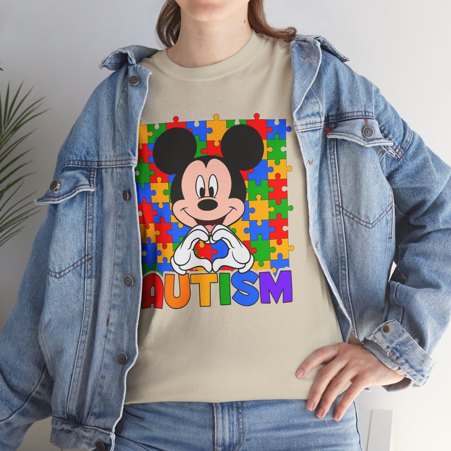 Autism Awareness T-Shirt — Colorful Puzzle Heart Design