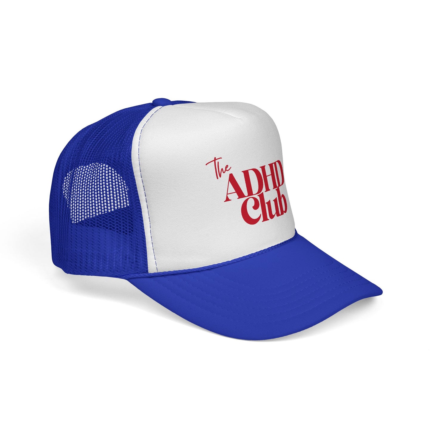 Trucker Hat — "The ADHD Club" Retro Logo Mesh Cap