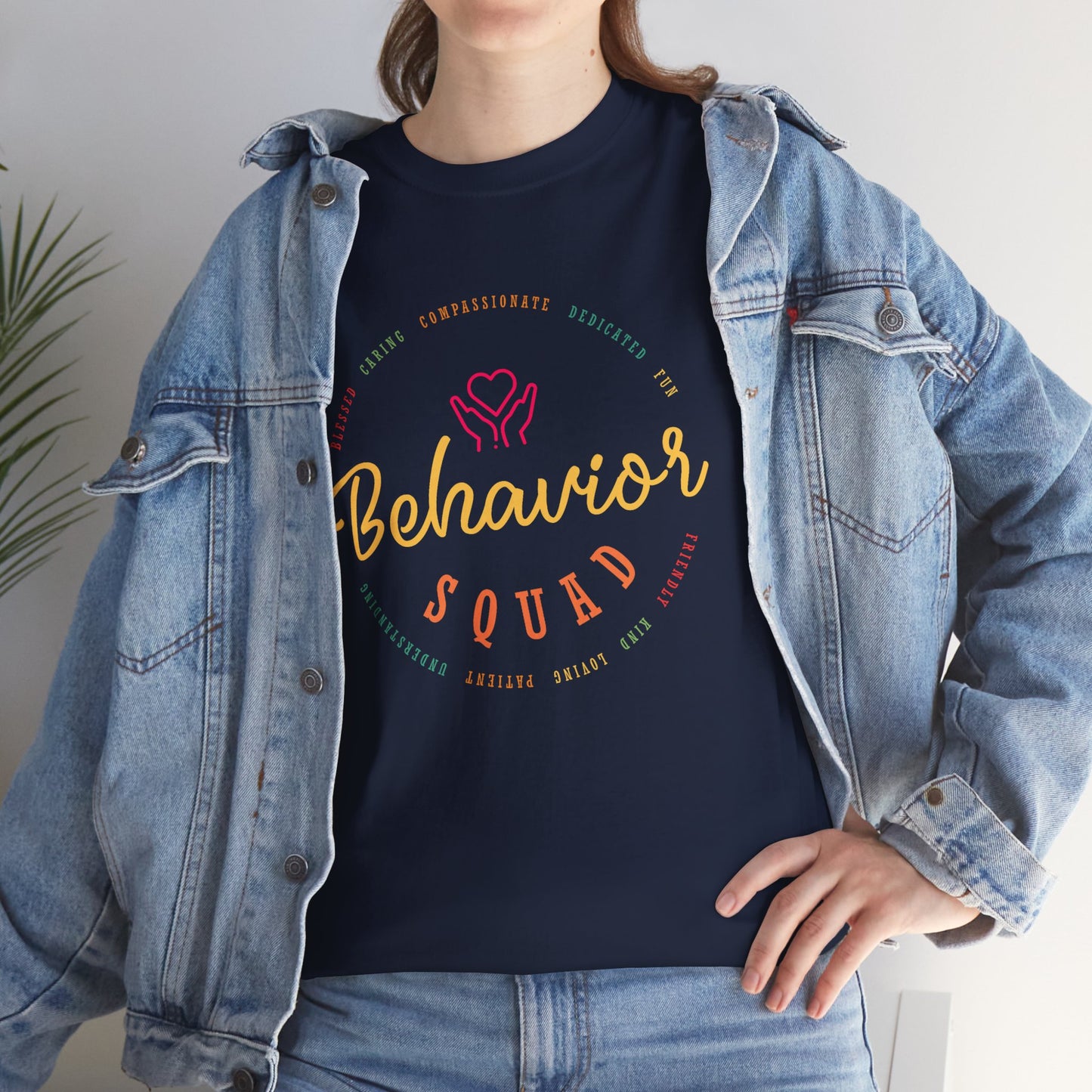 Behavior Squad T-Shirt — Pastel Heart Crew Tee for Teachers & Counselors