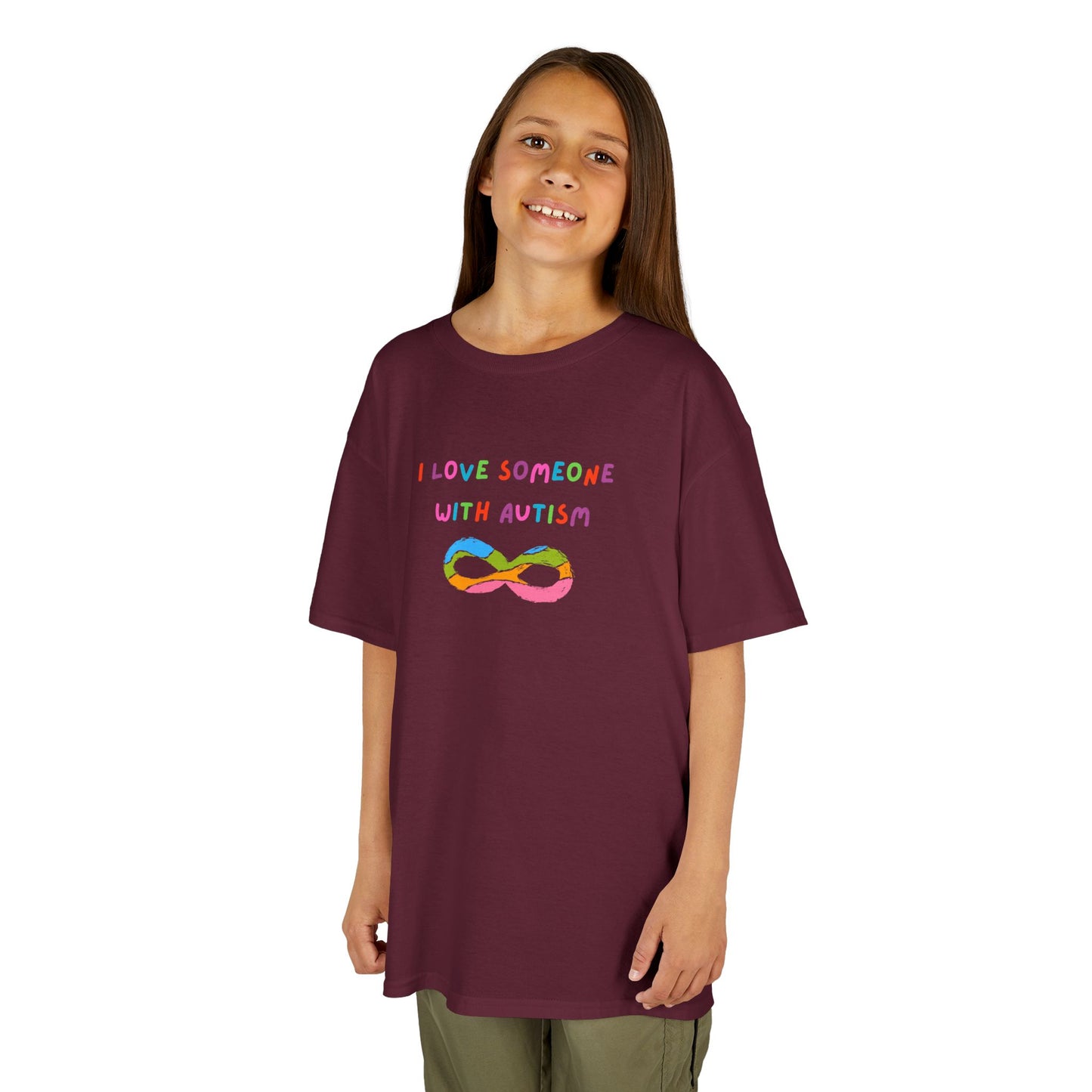 Autism Love Kids Tee - I Love Someone With Autism Graphic T-Shirt