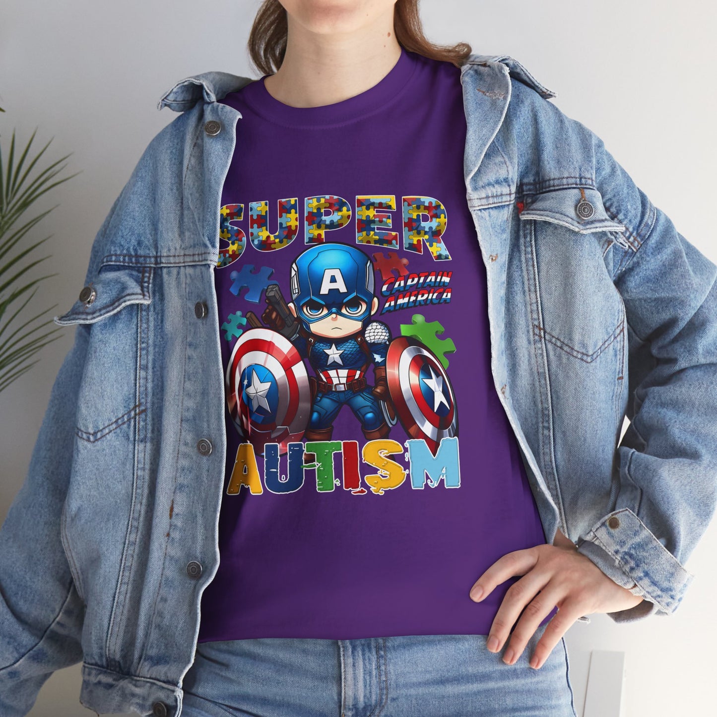 Autism Superhero T-Shirt — "Super Autism" Captain Hero Tee for Kids & Supporters