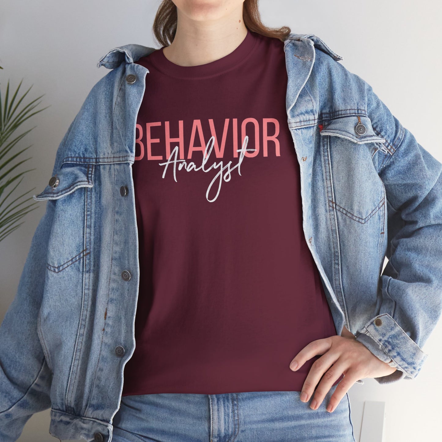Behavior Analyst Tee — Pink Script Behavioral Science T-Shirt